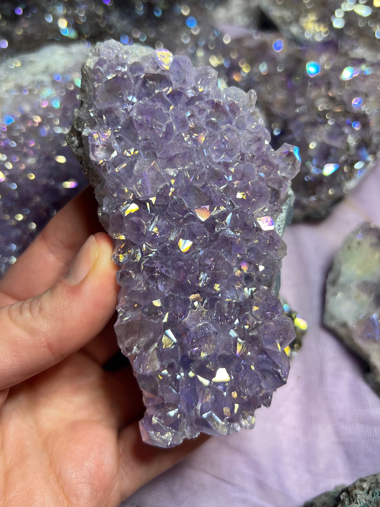 天使光环紫水晶自由形态