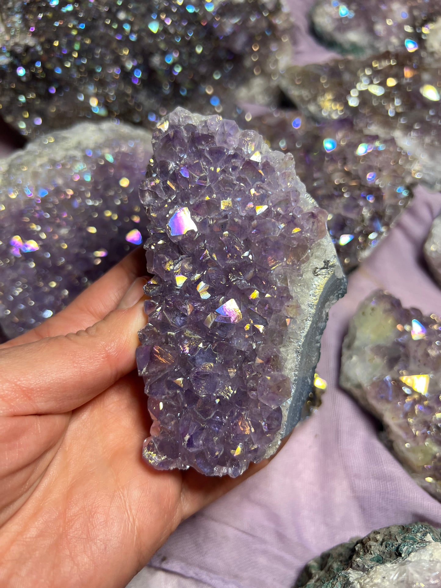 天使光环紫水晶自由形态