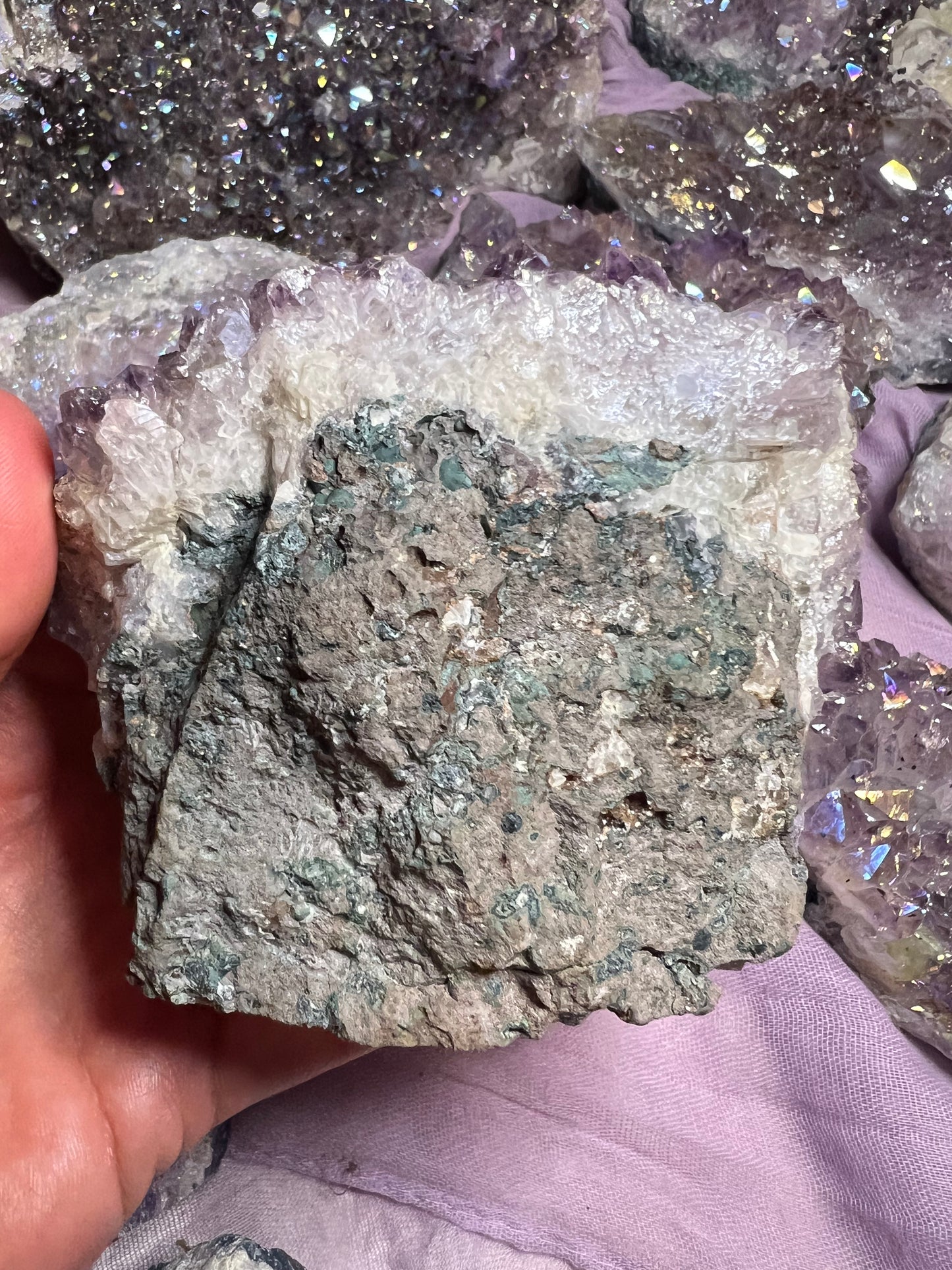 天使光环紫水晶自由形态