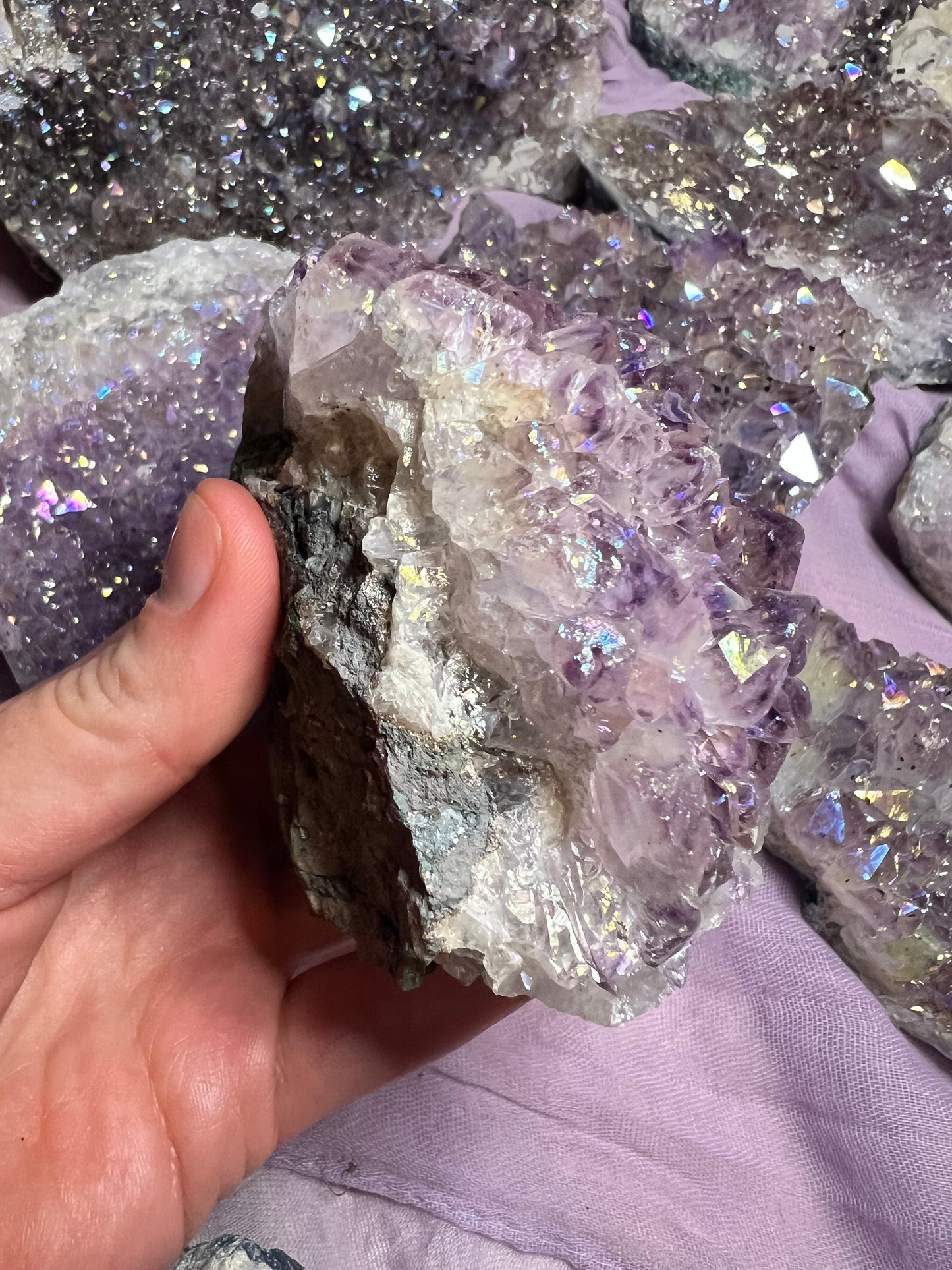 天使光环紫水晶自由形态