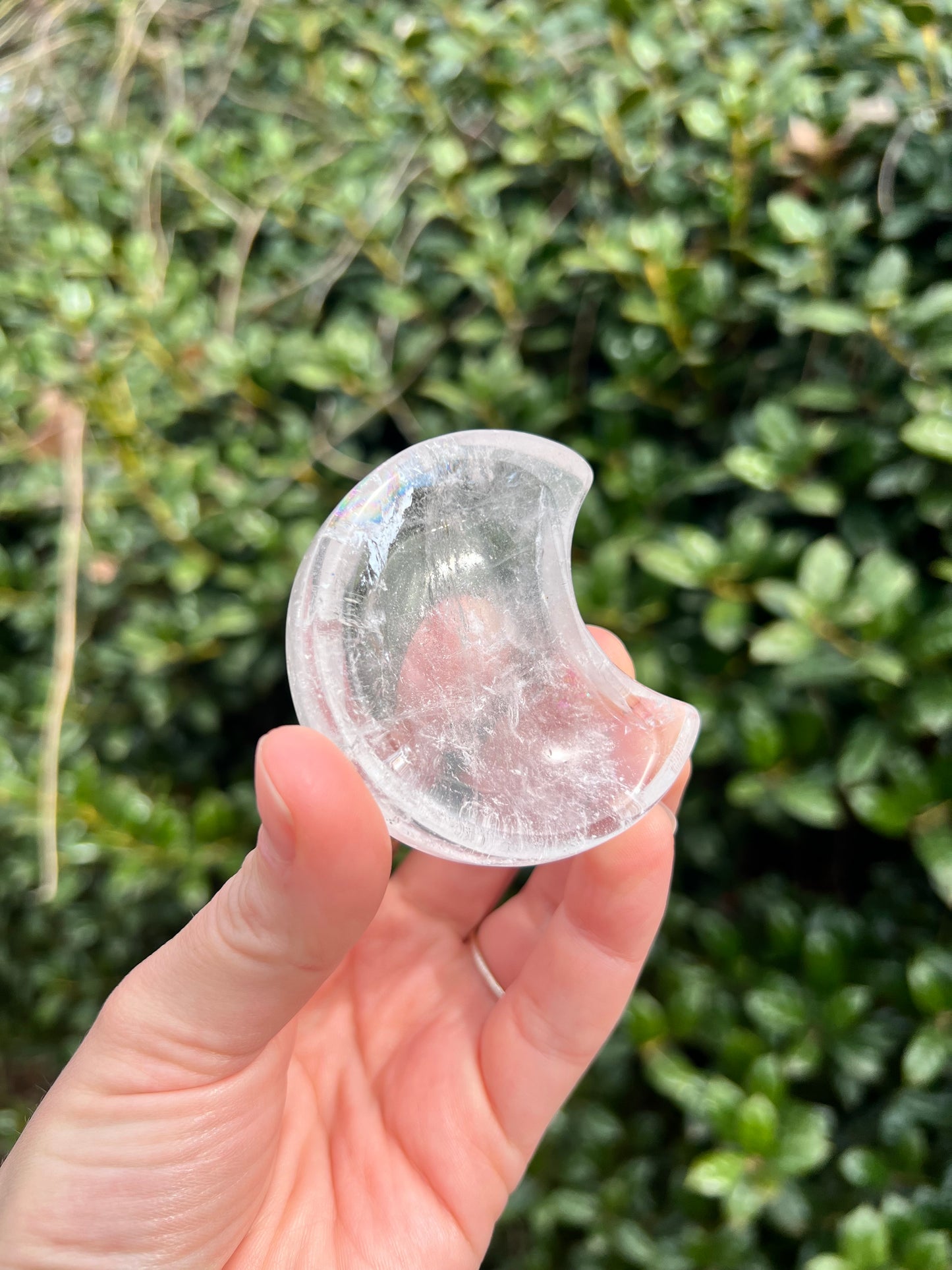Clear Quartz Moon Dishes