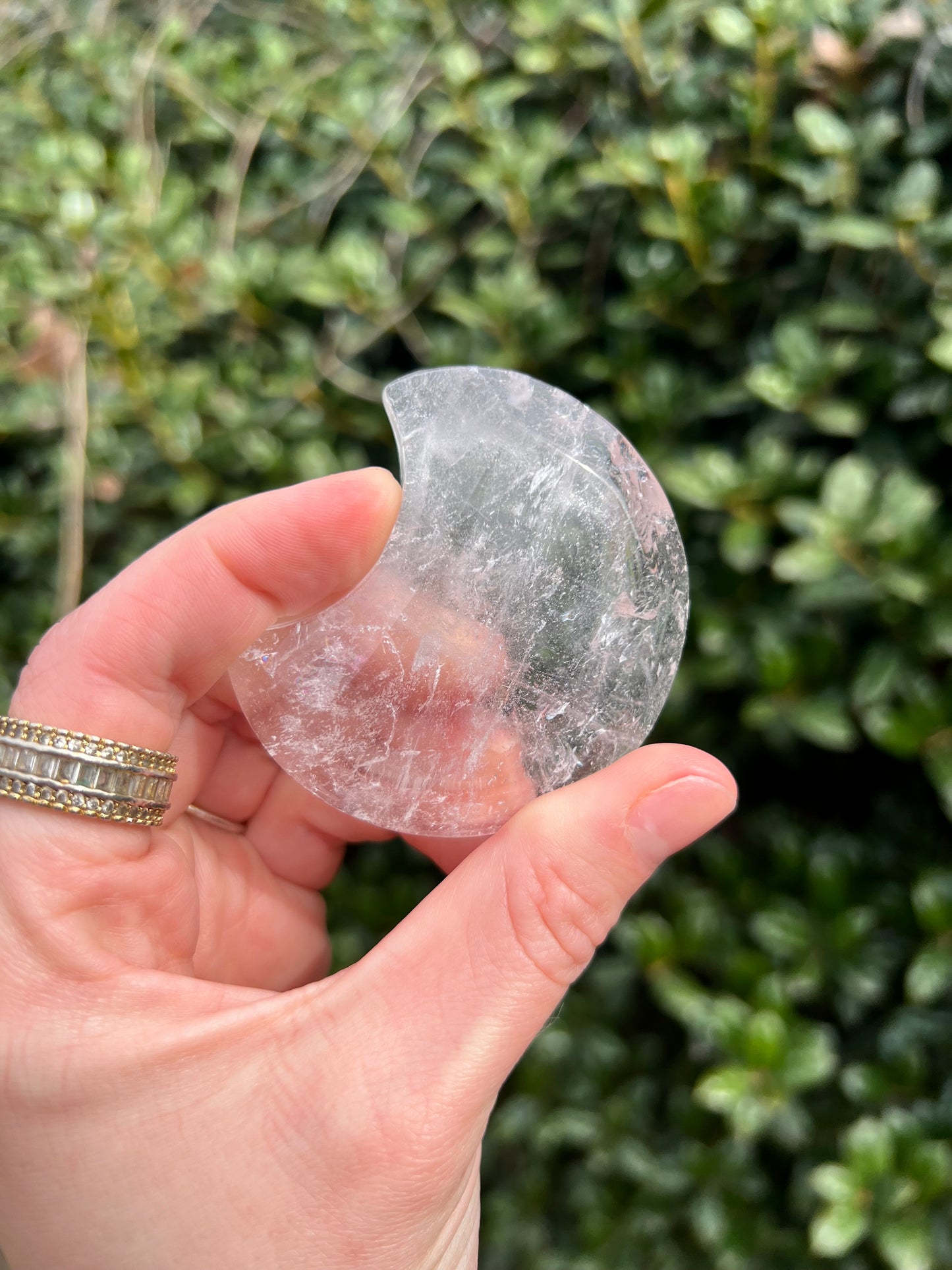 Clear Quartz Moon Dishes