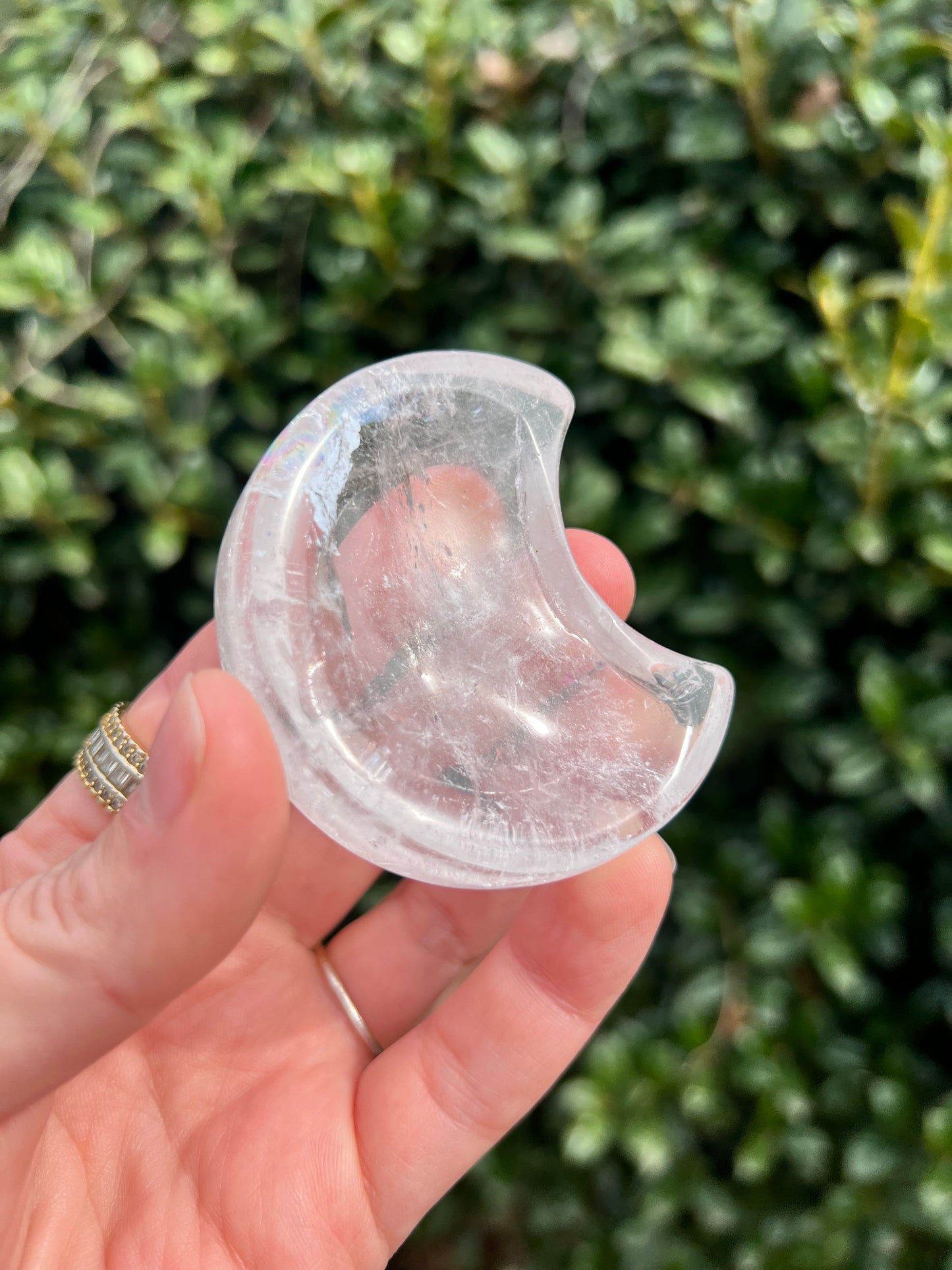 Clear Quartz Moon Dishes