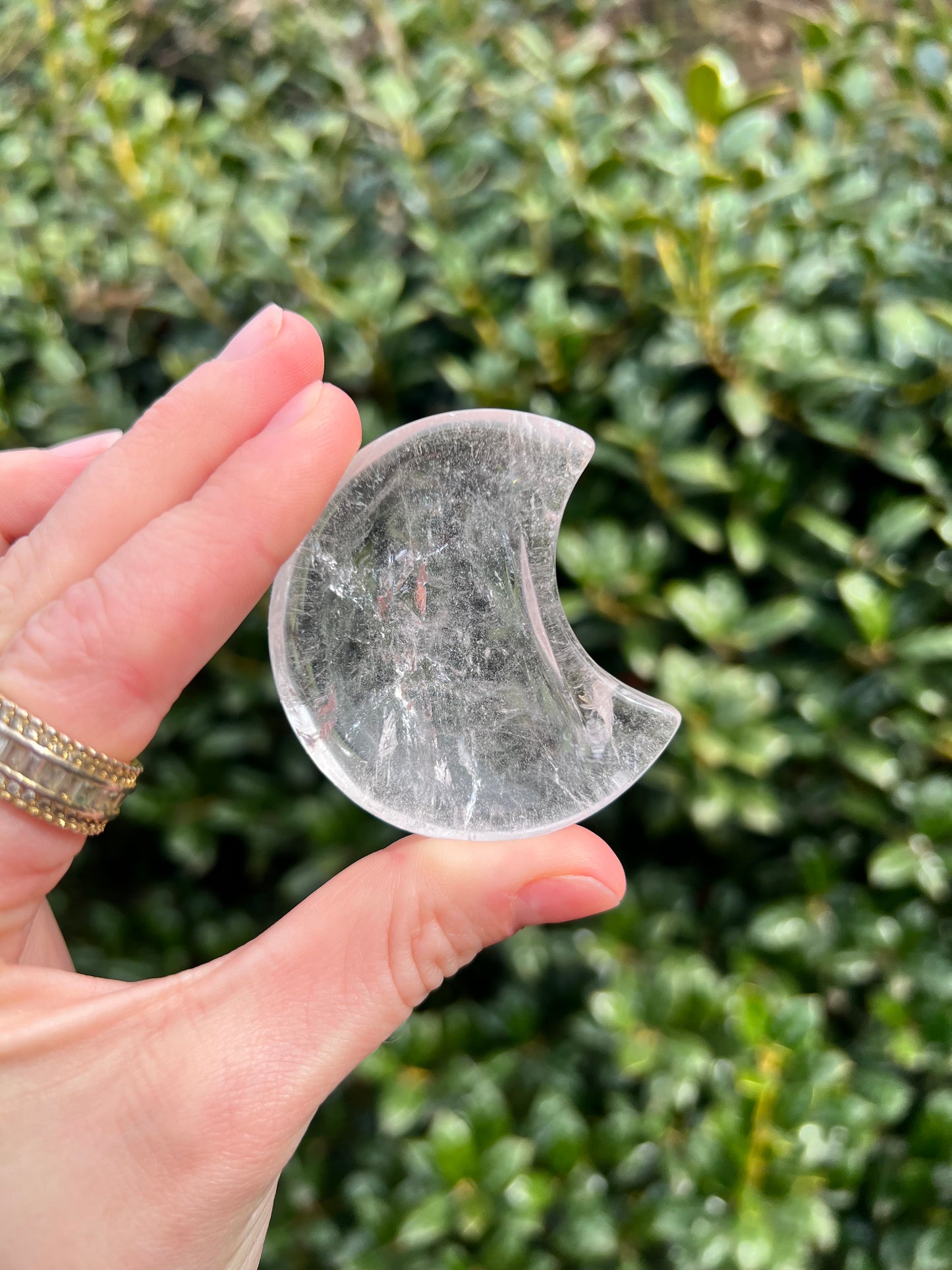 Clear Quartz Moon Dishes