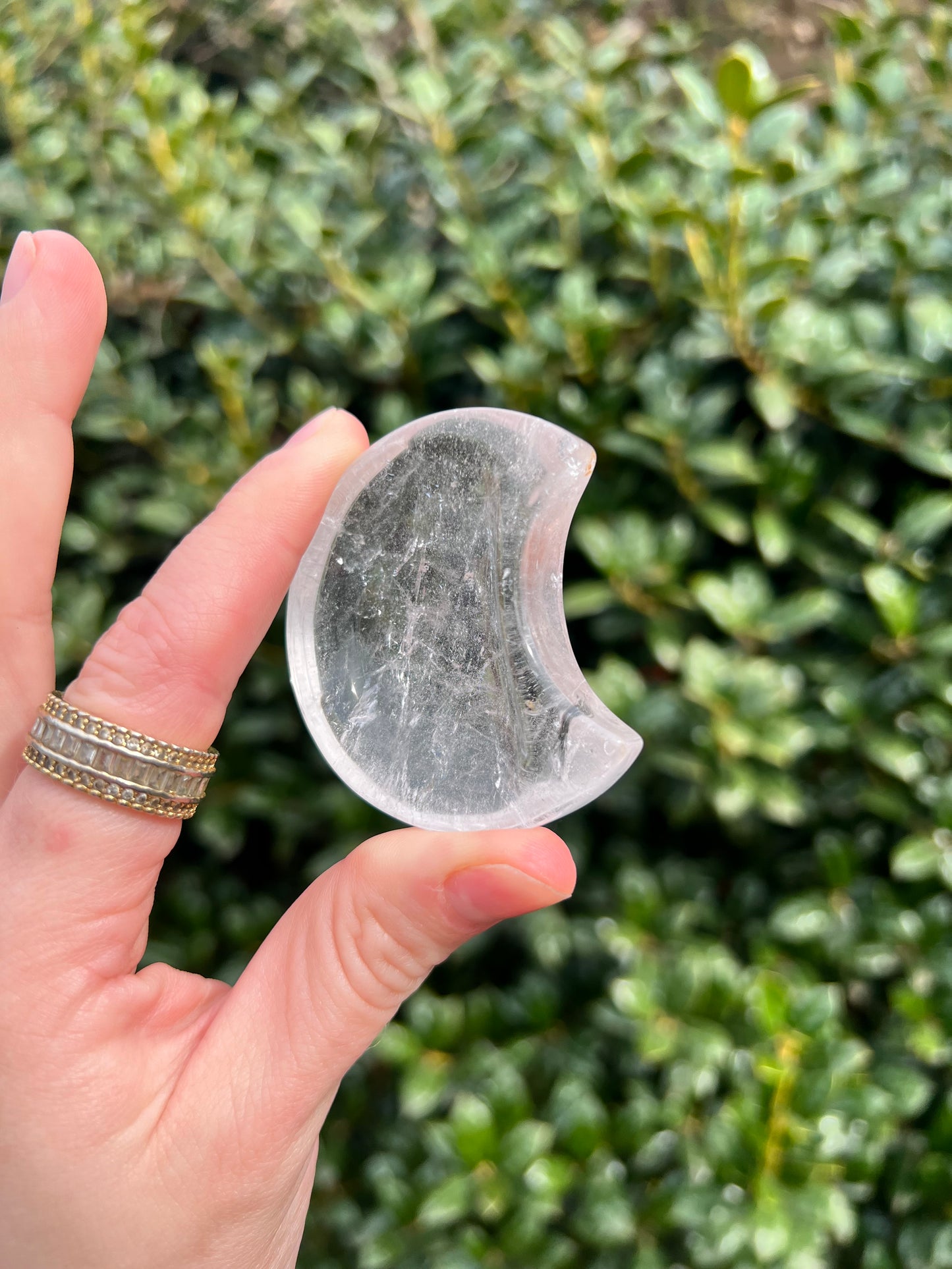 Clear Quartz Moon Dishes