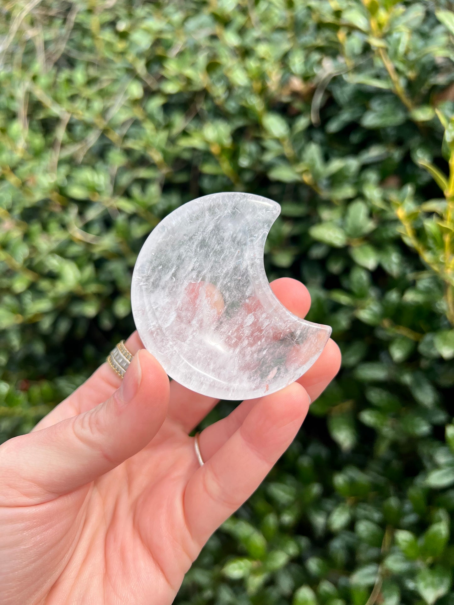 Clear Quartz Moon Dishes