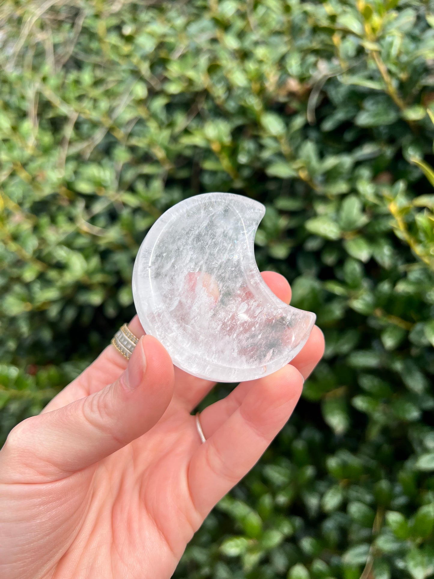 Clear Quartz Moon Dishes