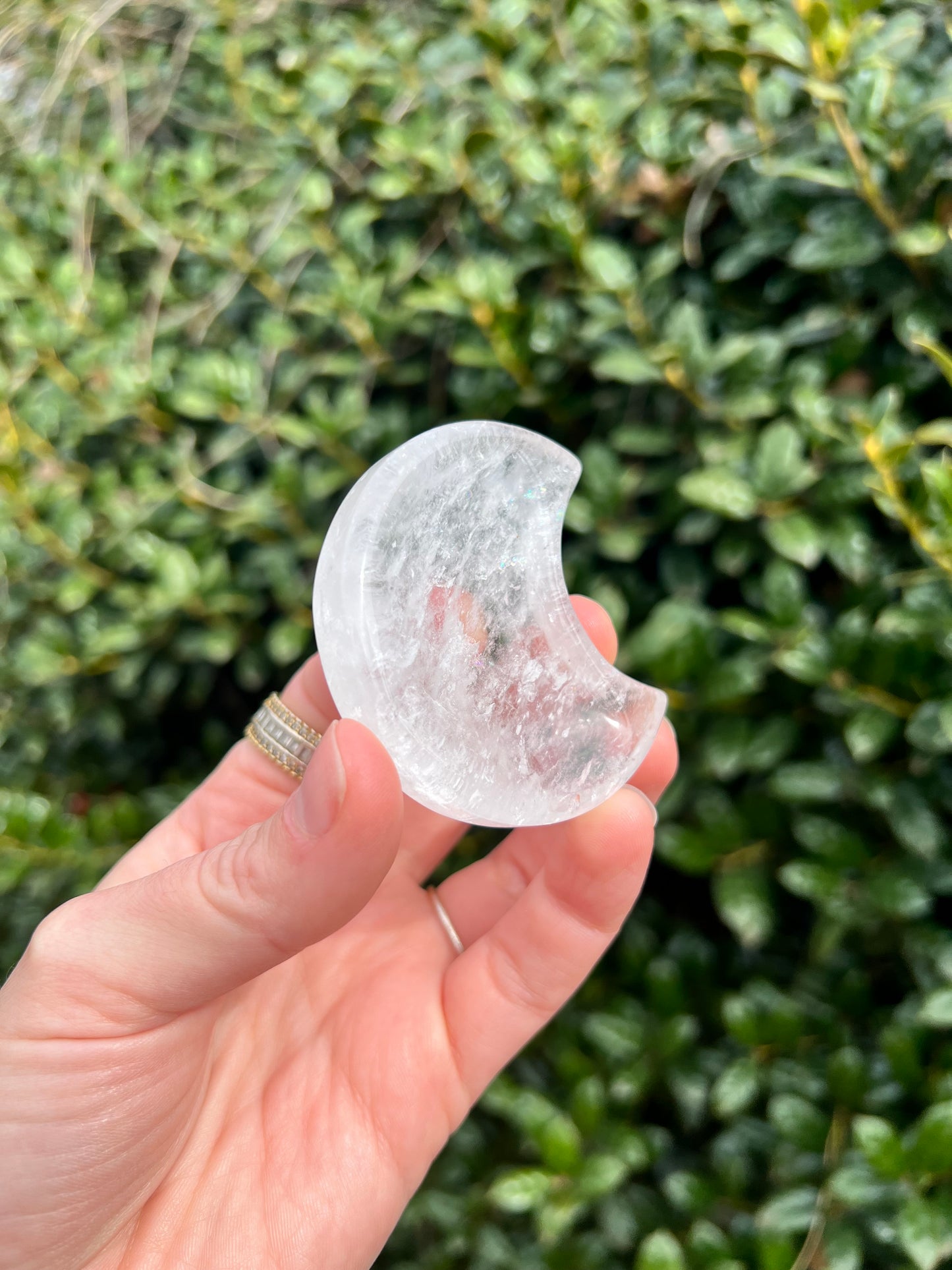 Clear Quartz Moon Dishes