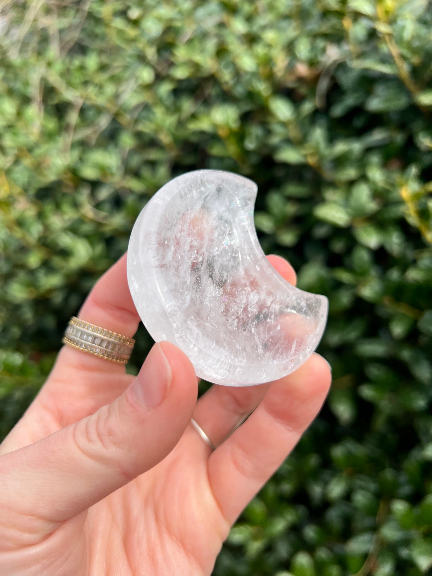 Clear Quartz Moon Dishes