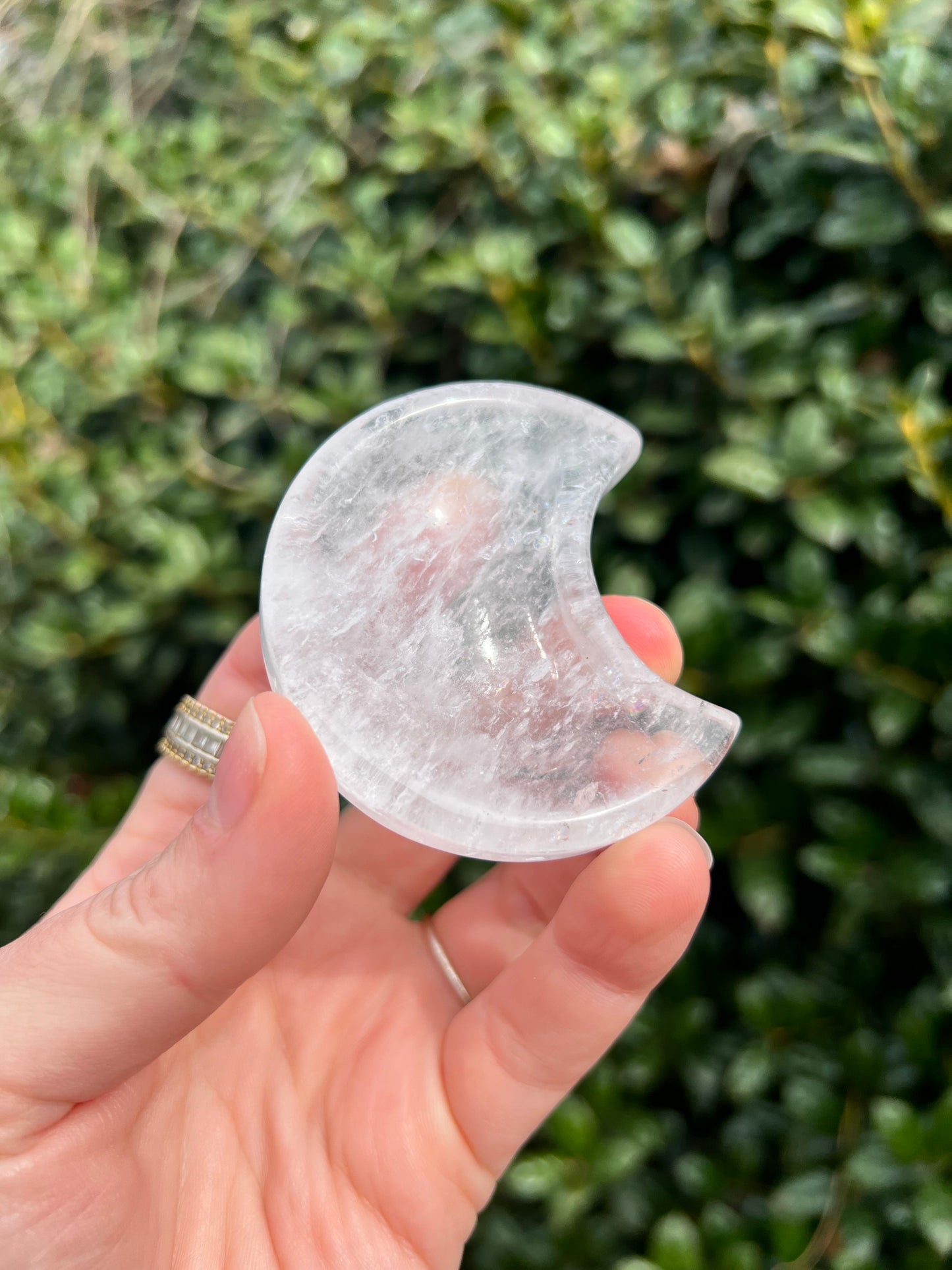 Clear Quartz Moon Dishes