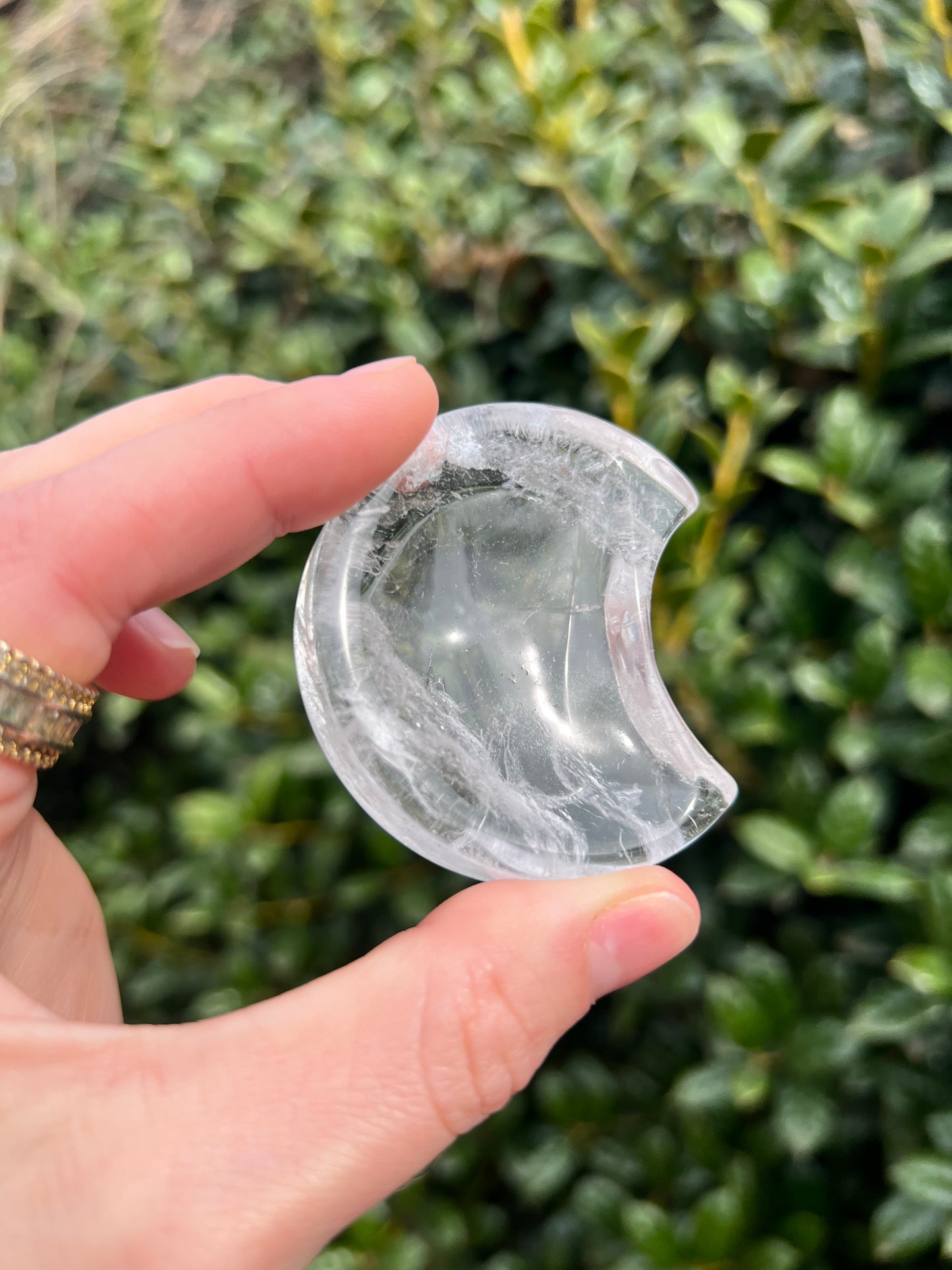 Clear Quartz Moon Dishes