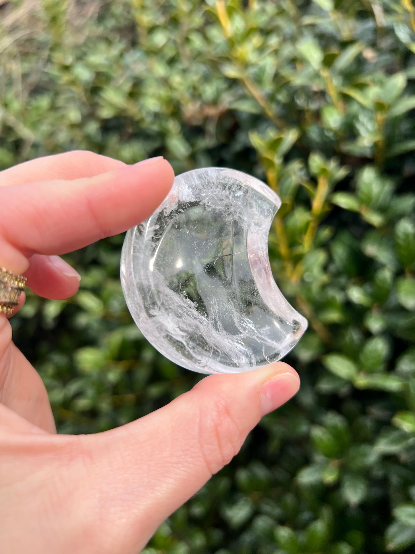 Clear Quartz Moon Dishes