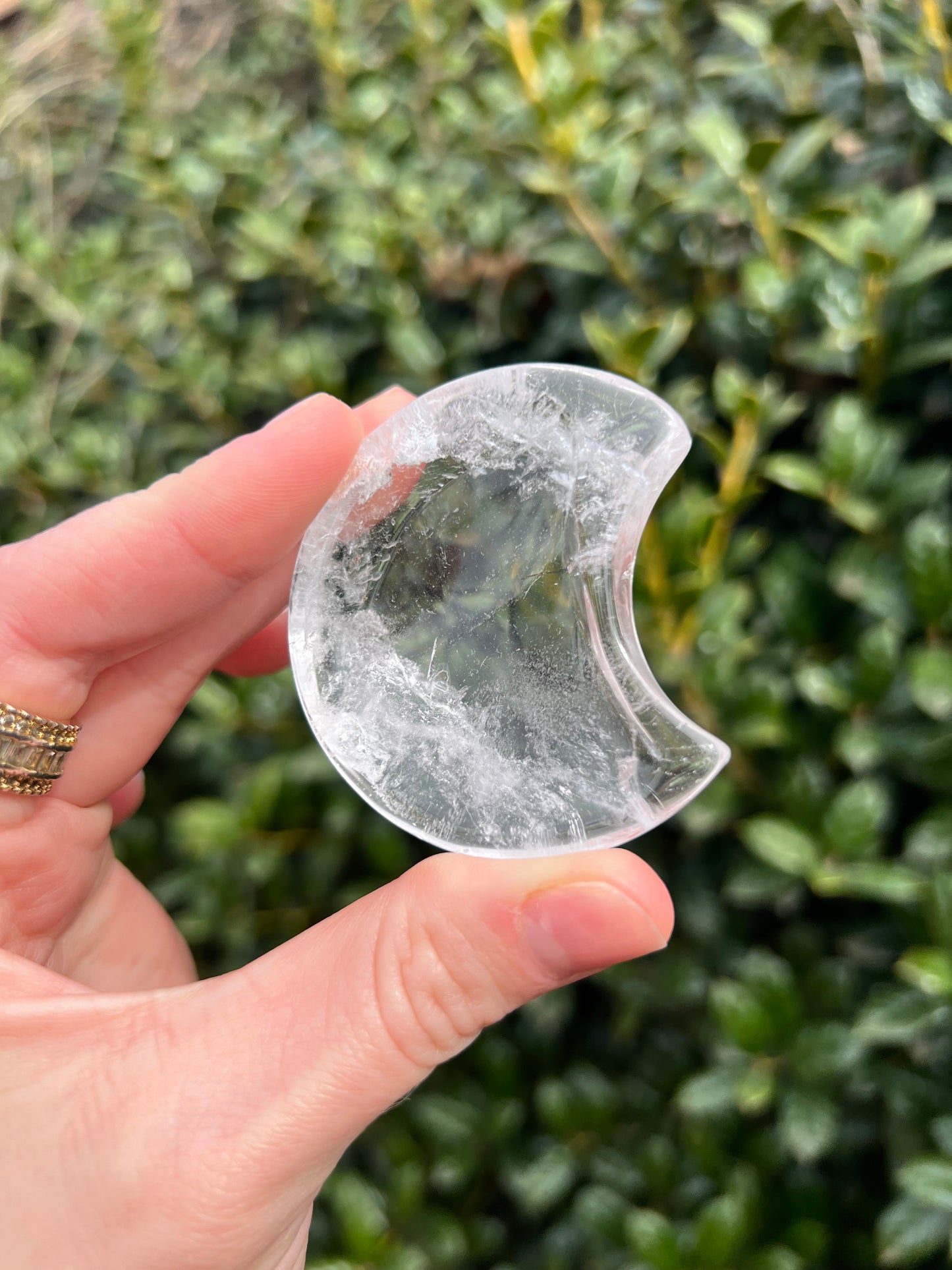 Clear Quartz Moon Dishes
