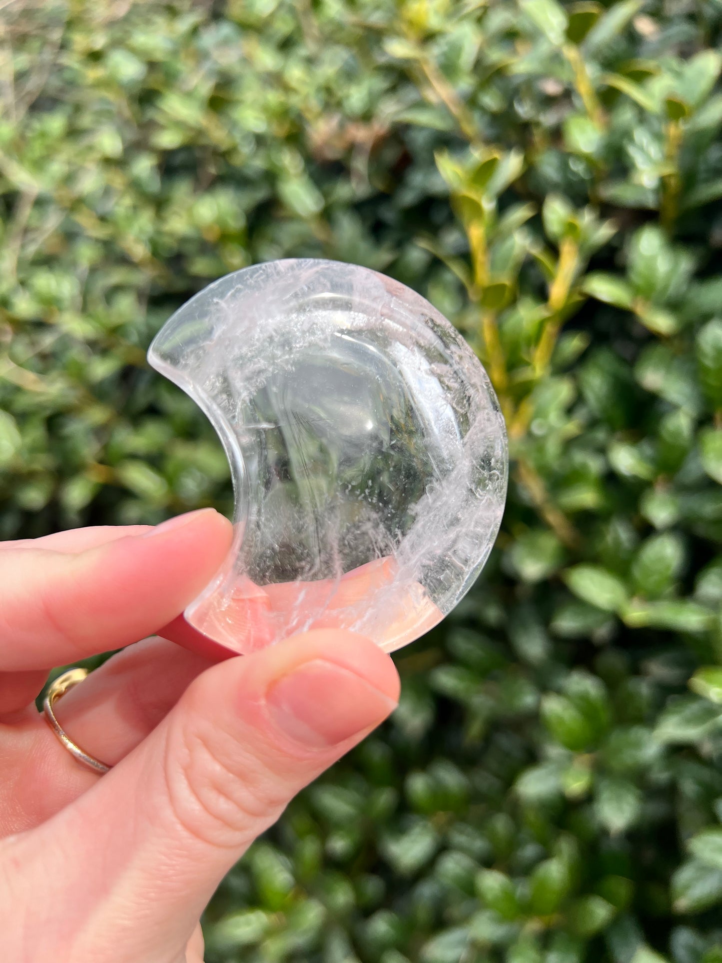 Clear Quartz Moon Dishes