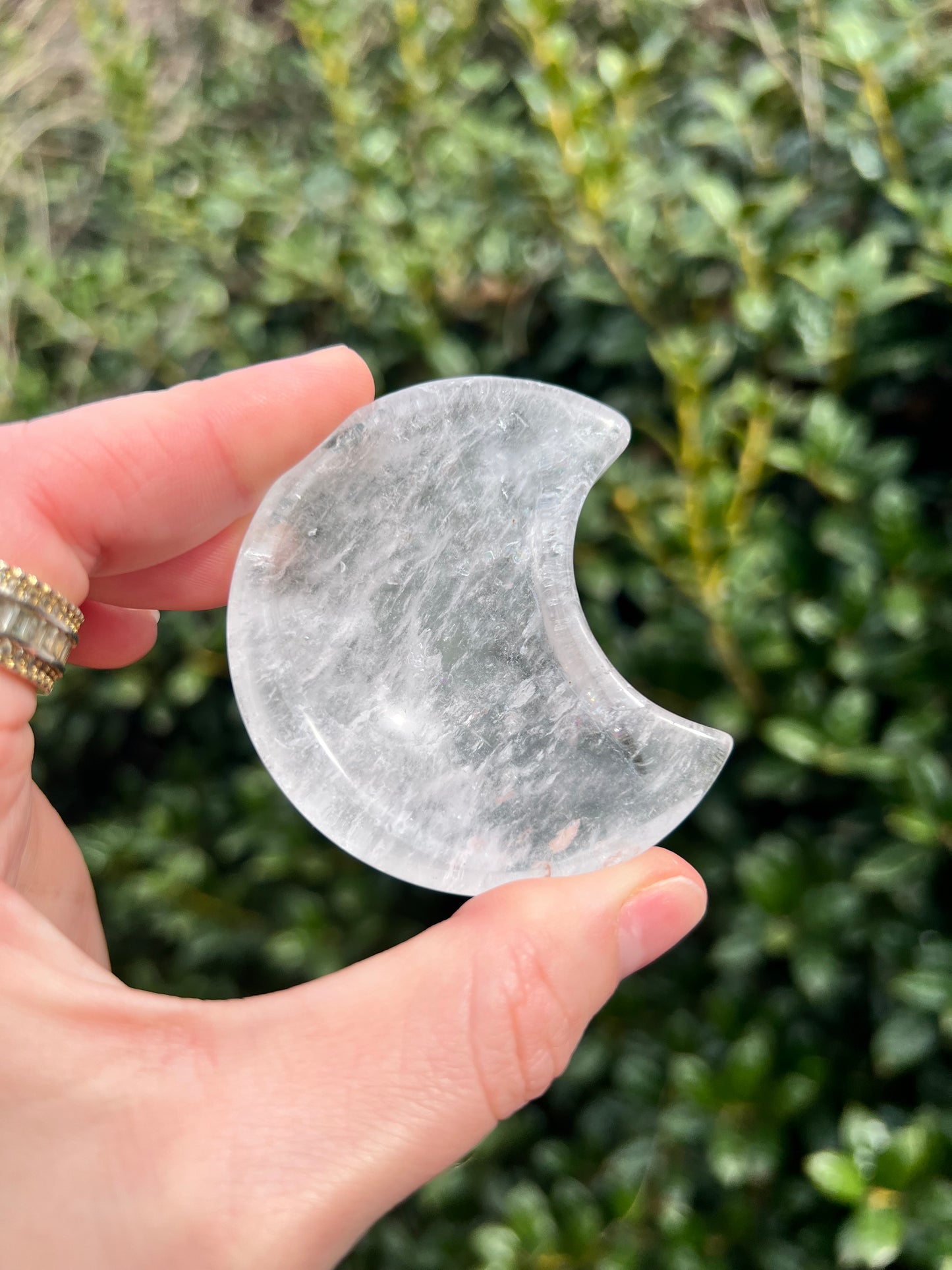 Clear Quartz Moon Dishes