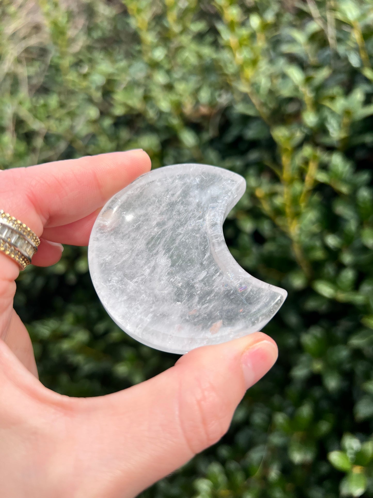 Clear Quartz Moon Dishes