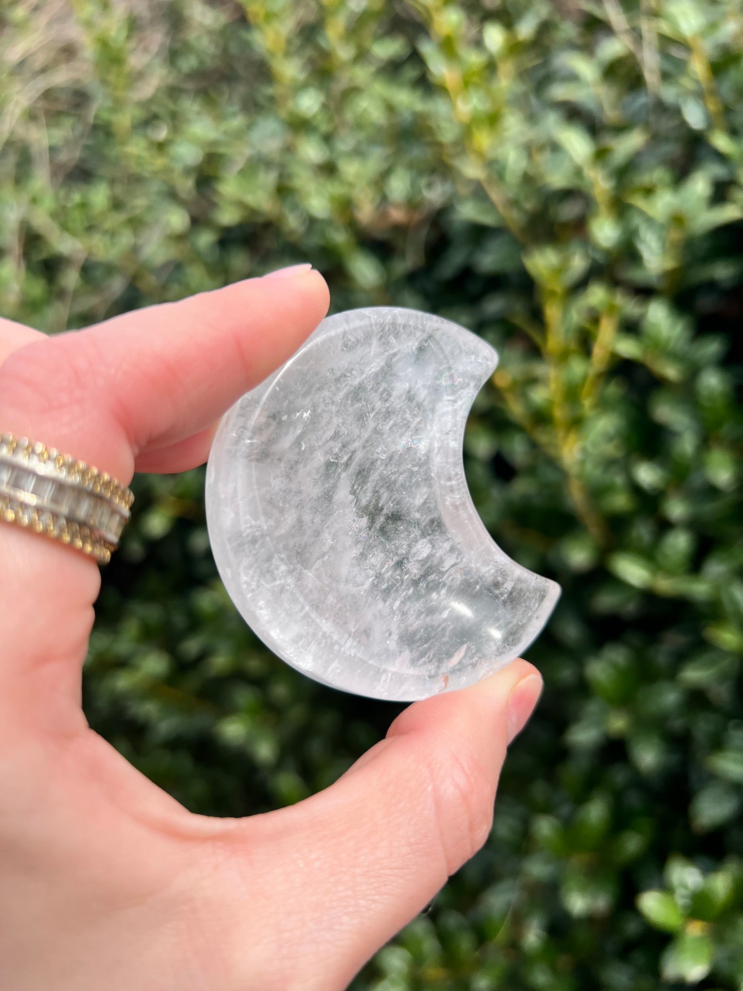 Clear Quartz Moon Dishes