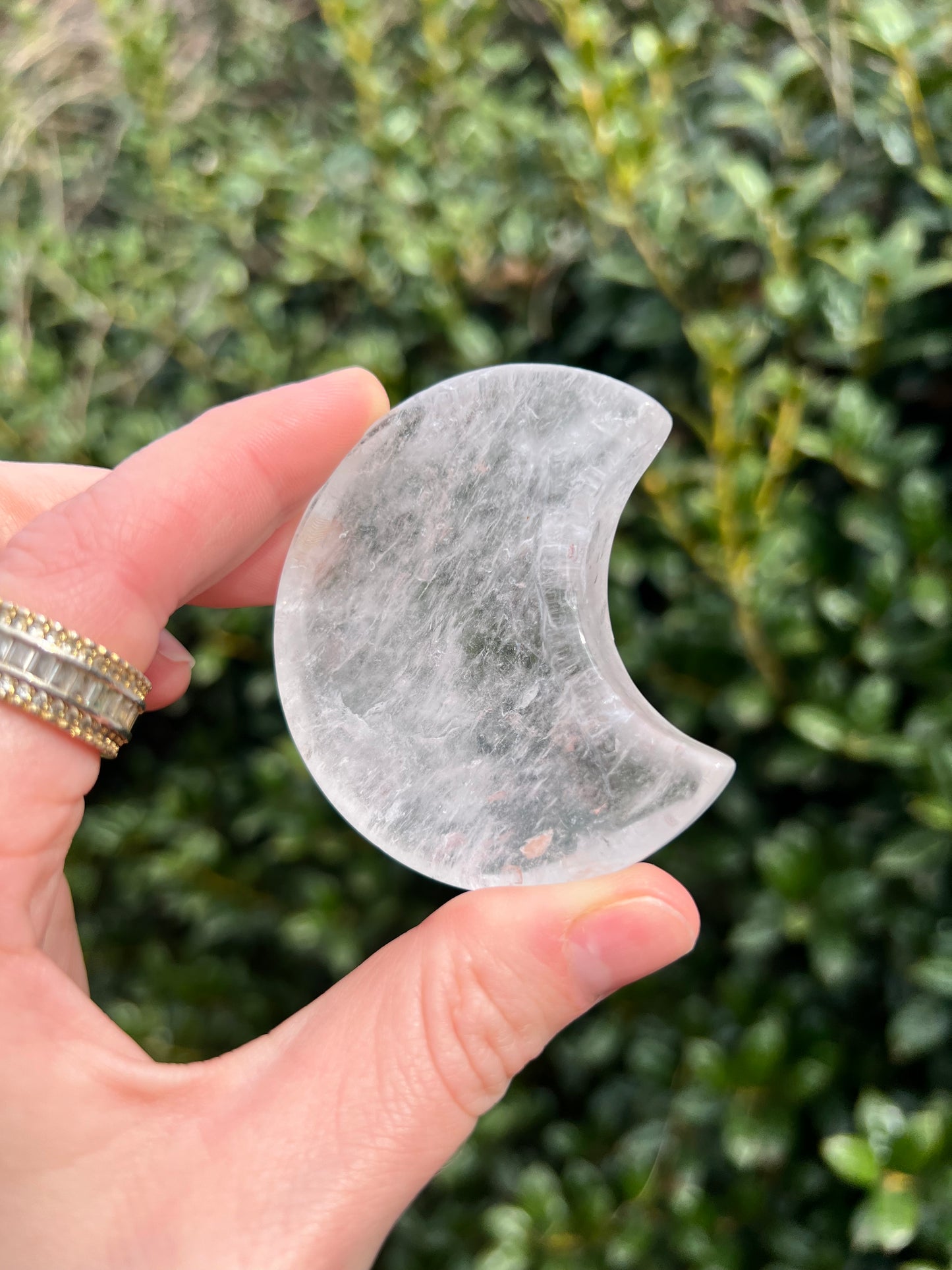Clear Quartz Moon Dishes