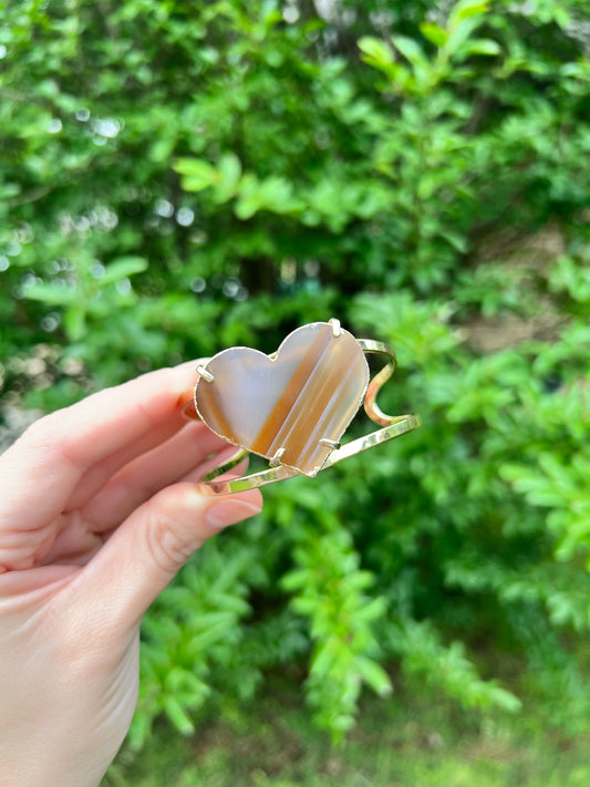 Agate Heart Bracelet