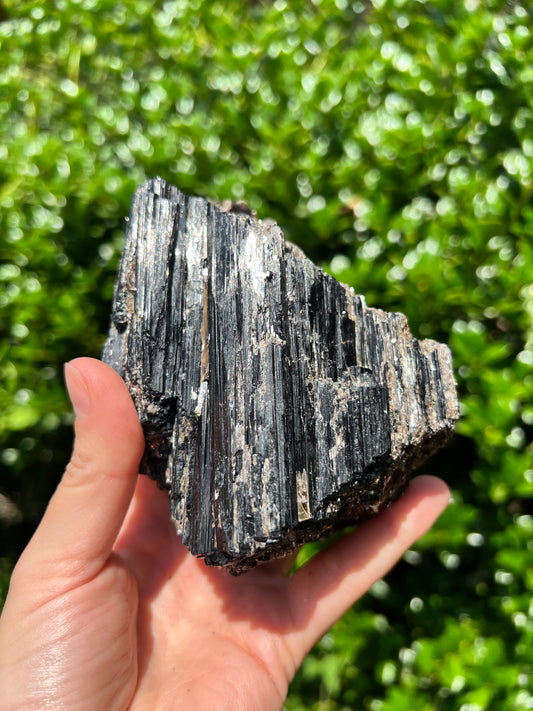 Black Tourmaline with Mica Freeforms