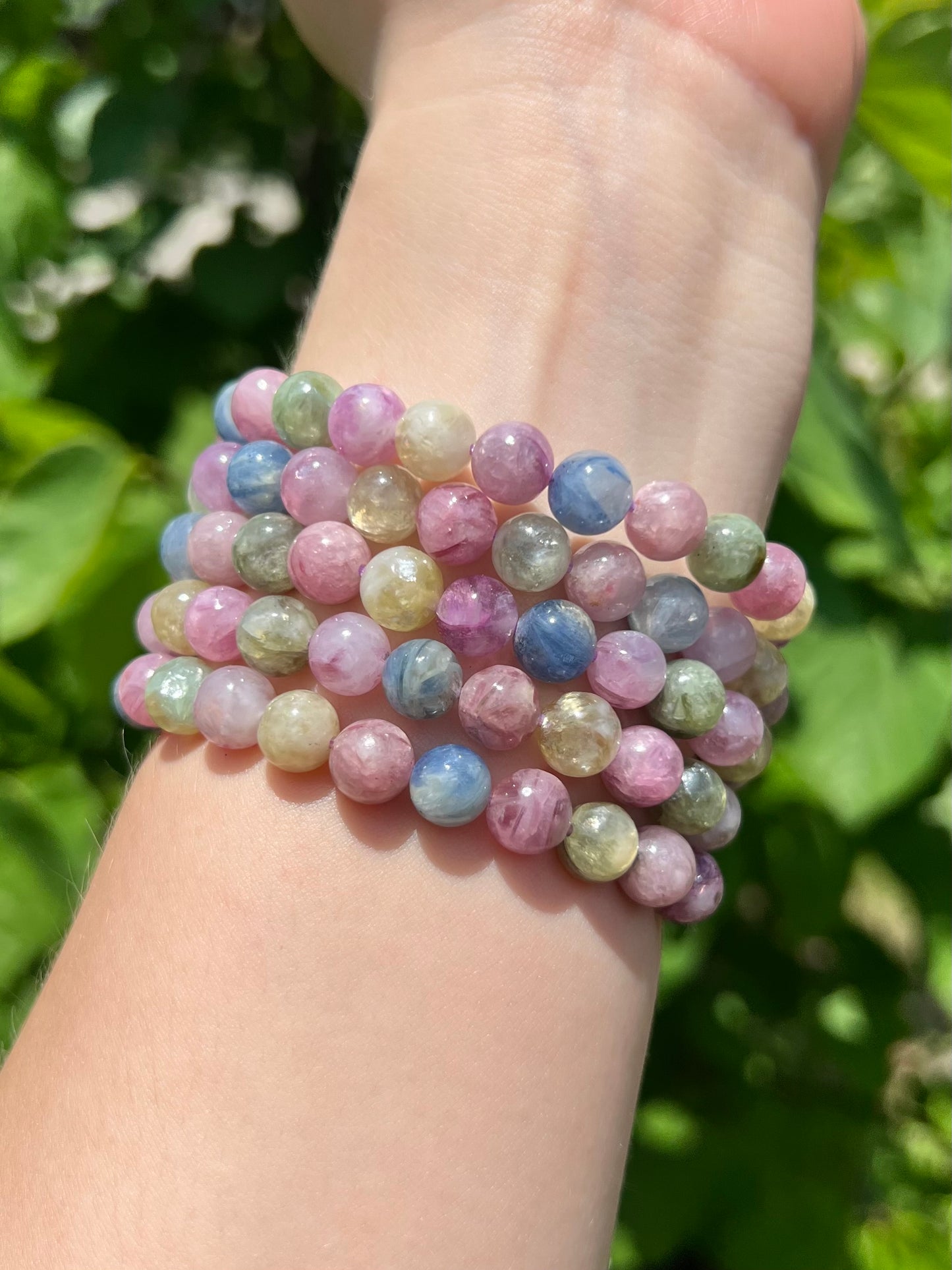 8mm Mixed Kyanite and Mica Beaded Bracelets