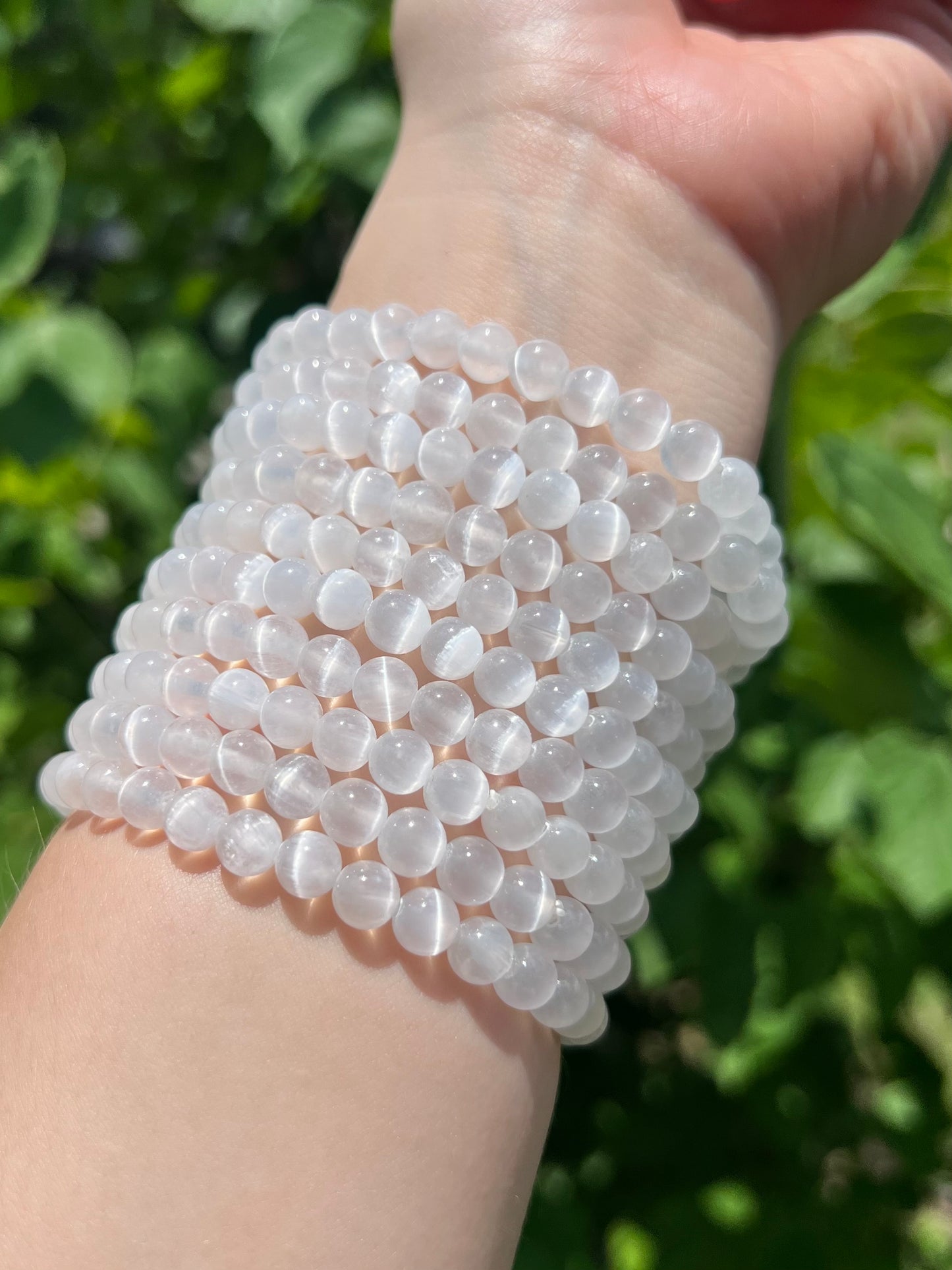 6mm Selenite Beaded Bracelets