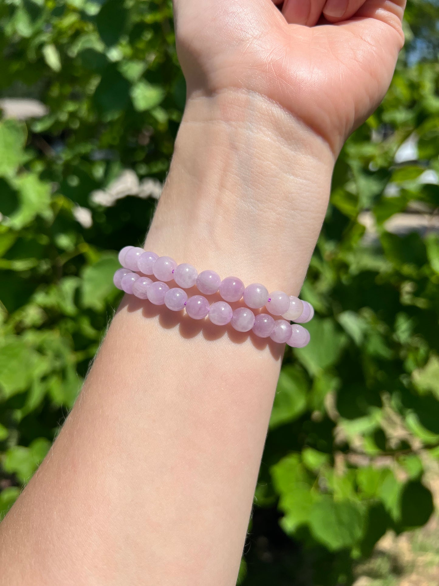 7 mm Kunzite Beaded Bracelets