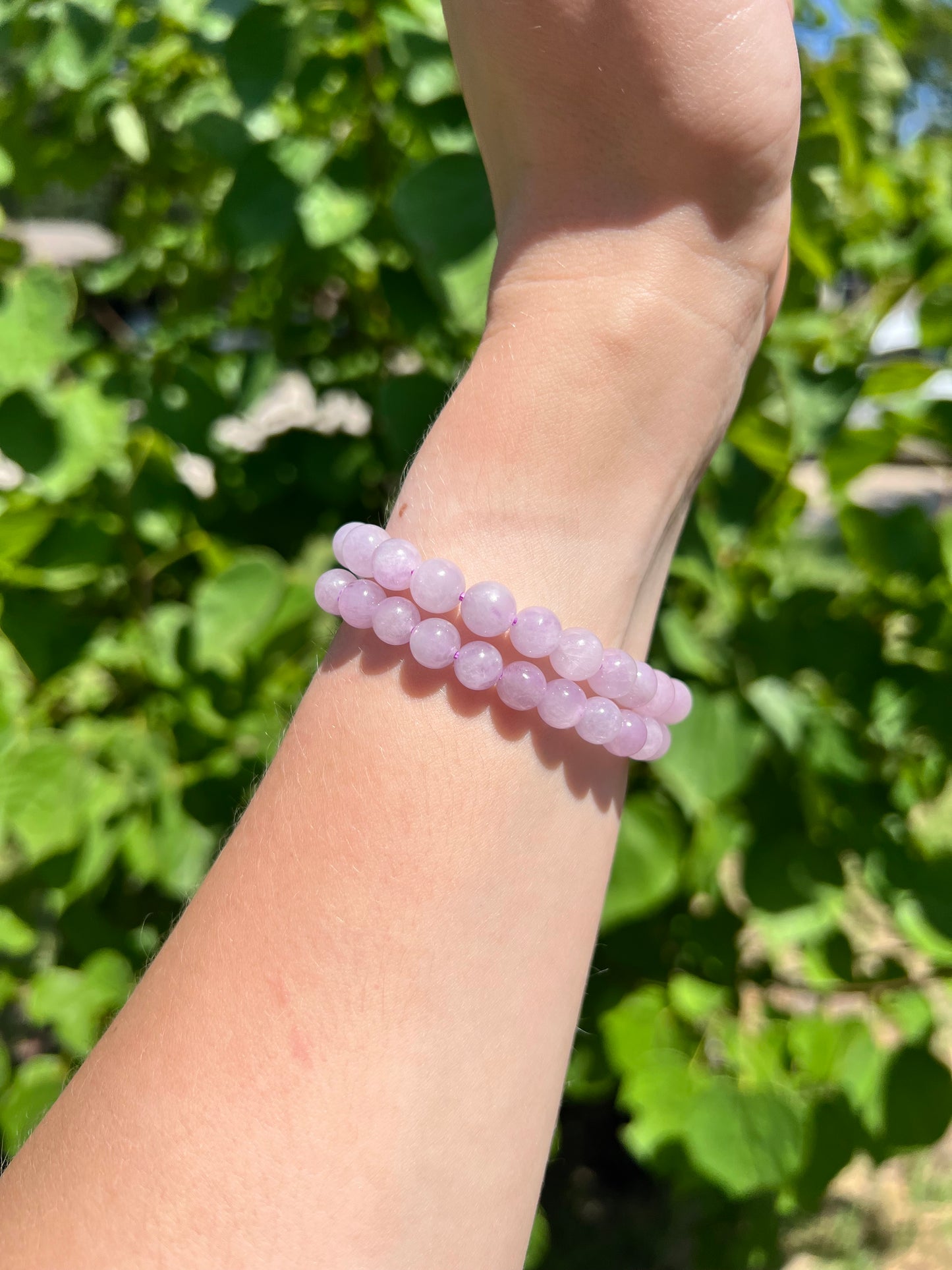 7 mm Kunzite Beaded Bracelets