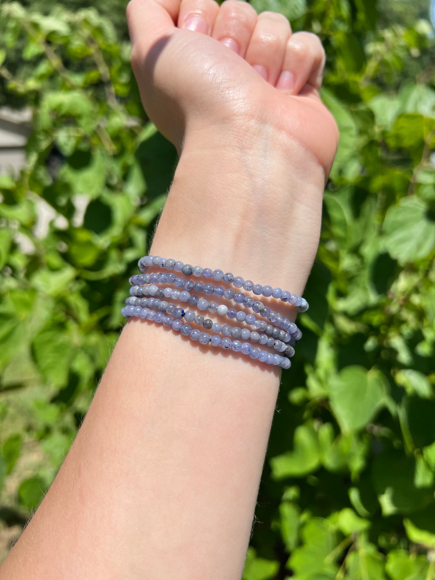 3 mm Tanzinite Beaded Bracelets
