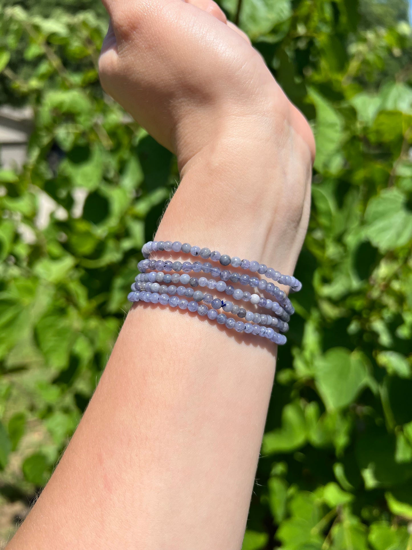 3 mm Tanzinite Beaded Bracelets