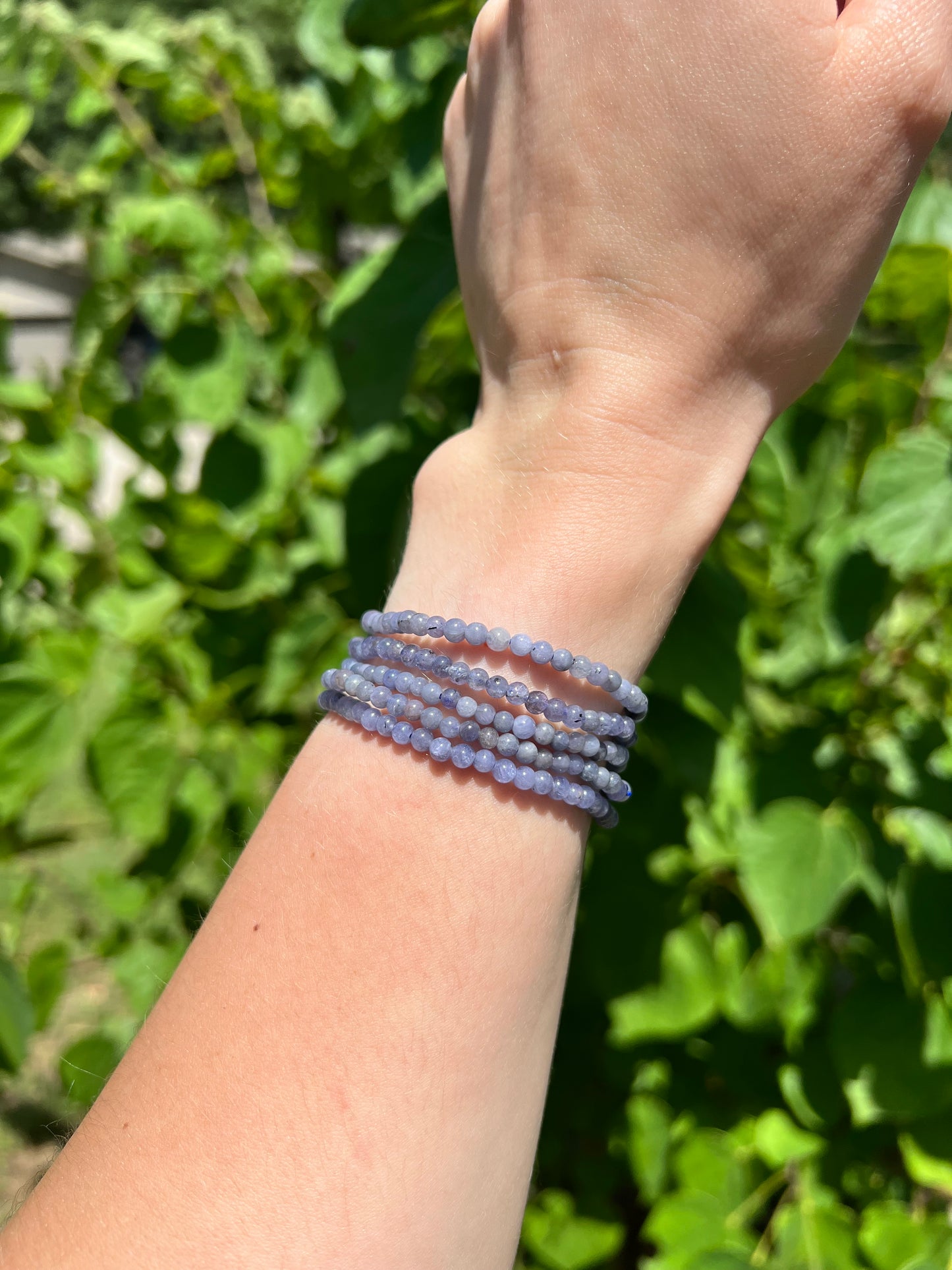 3 mm Tanzinite Beaded Bracelets
