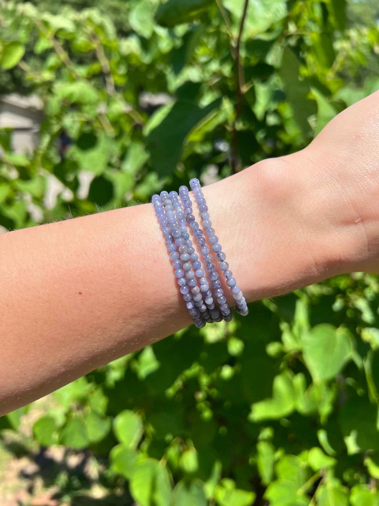 3 mm Tanzinite Beaded Bracelets