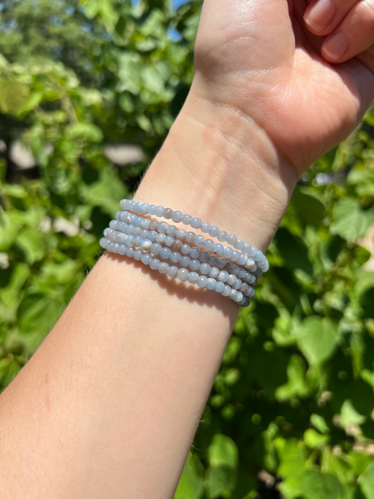 3 mm Angelite Beaded Bracelets