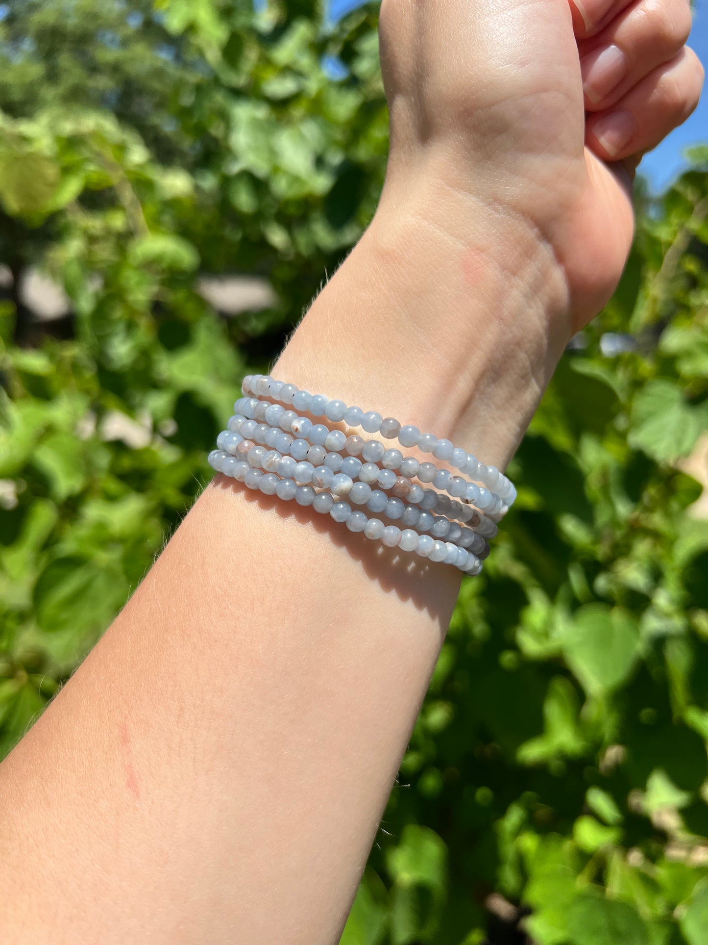 3 mm Angelite Beaded Bracelets