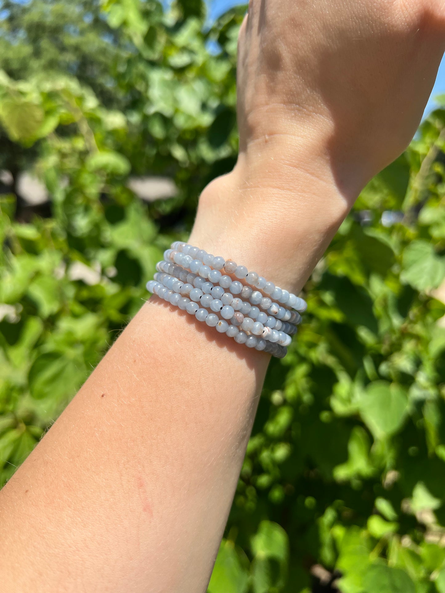 3 mm Angelite Beaded Bracelets