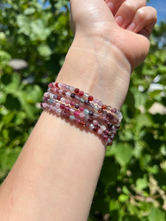 3mm Faceted Spinel Beaded Bracelets