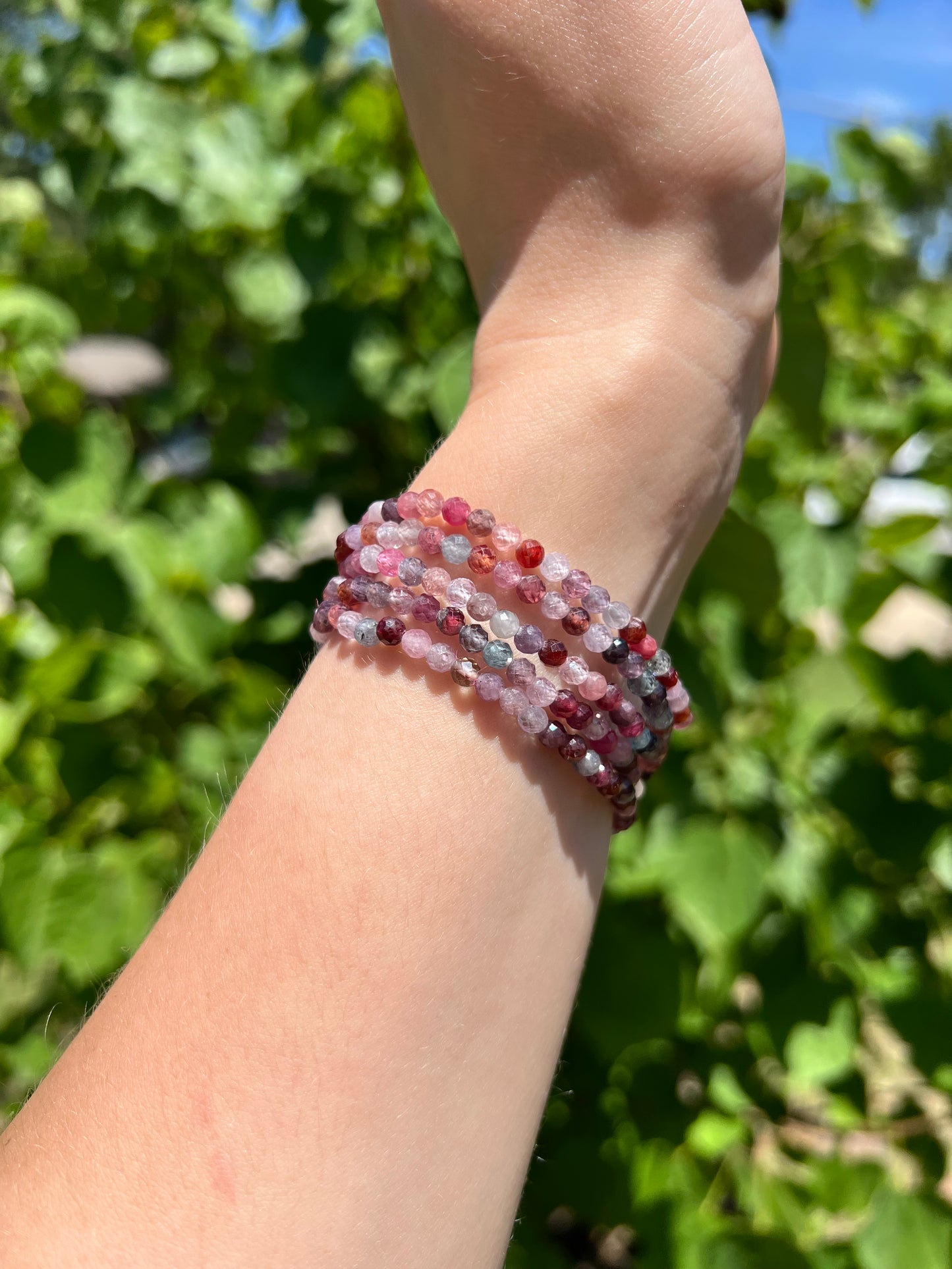 3mm Faceted Spinel Beaded Bracelets
