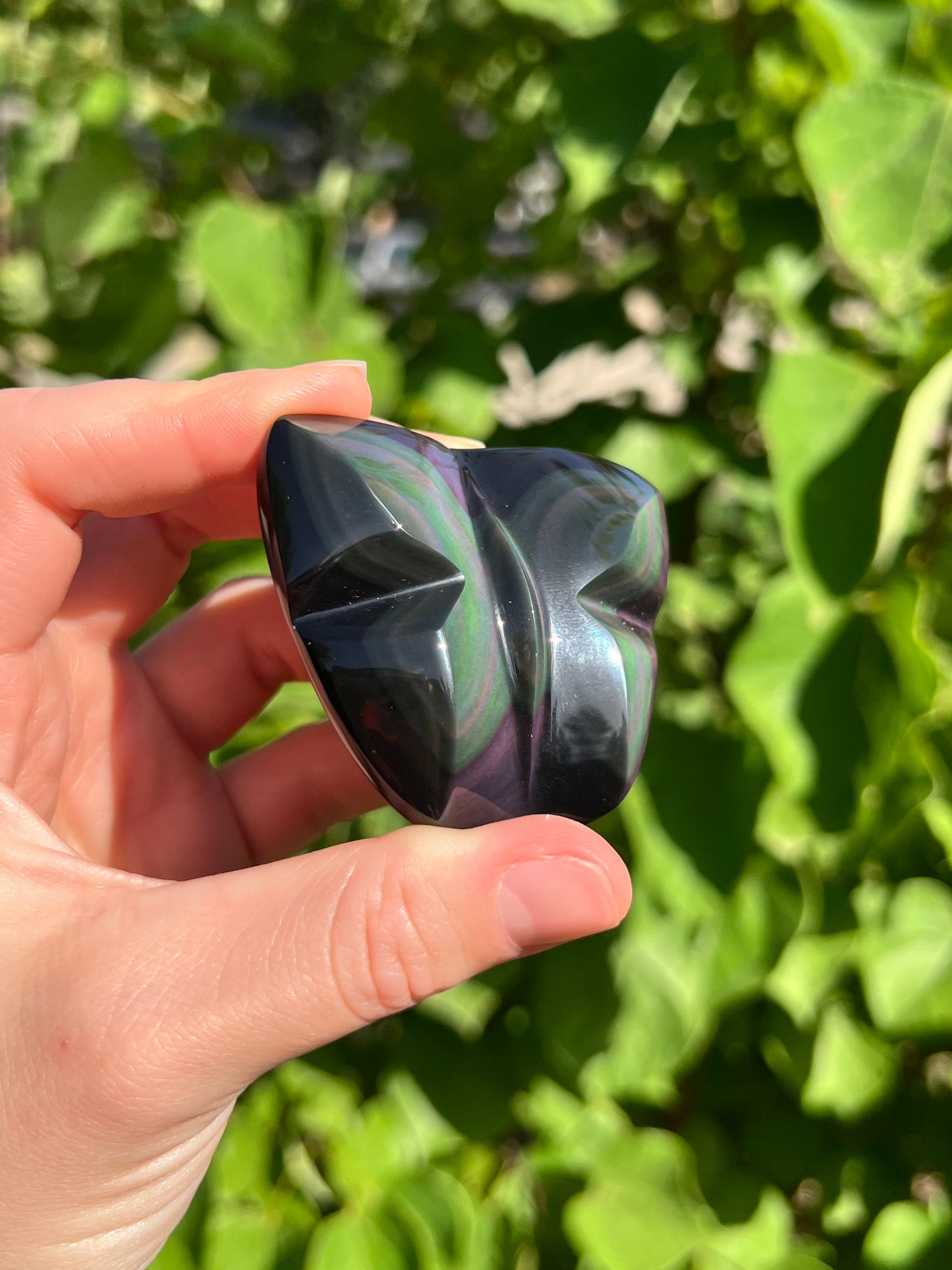Rainbow Obsidian Butterfly Carvings