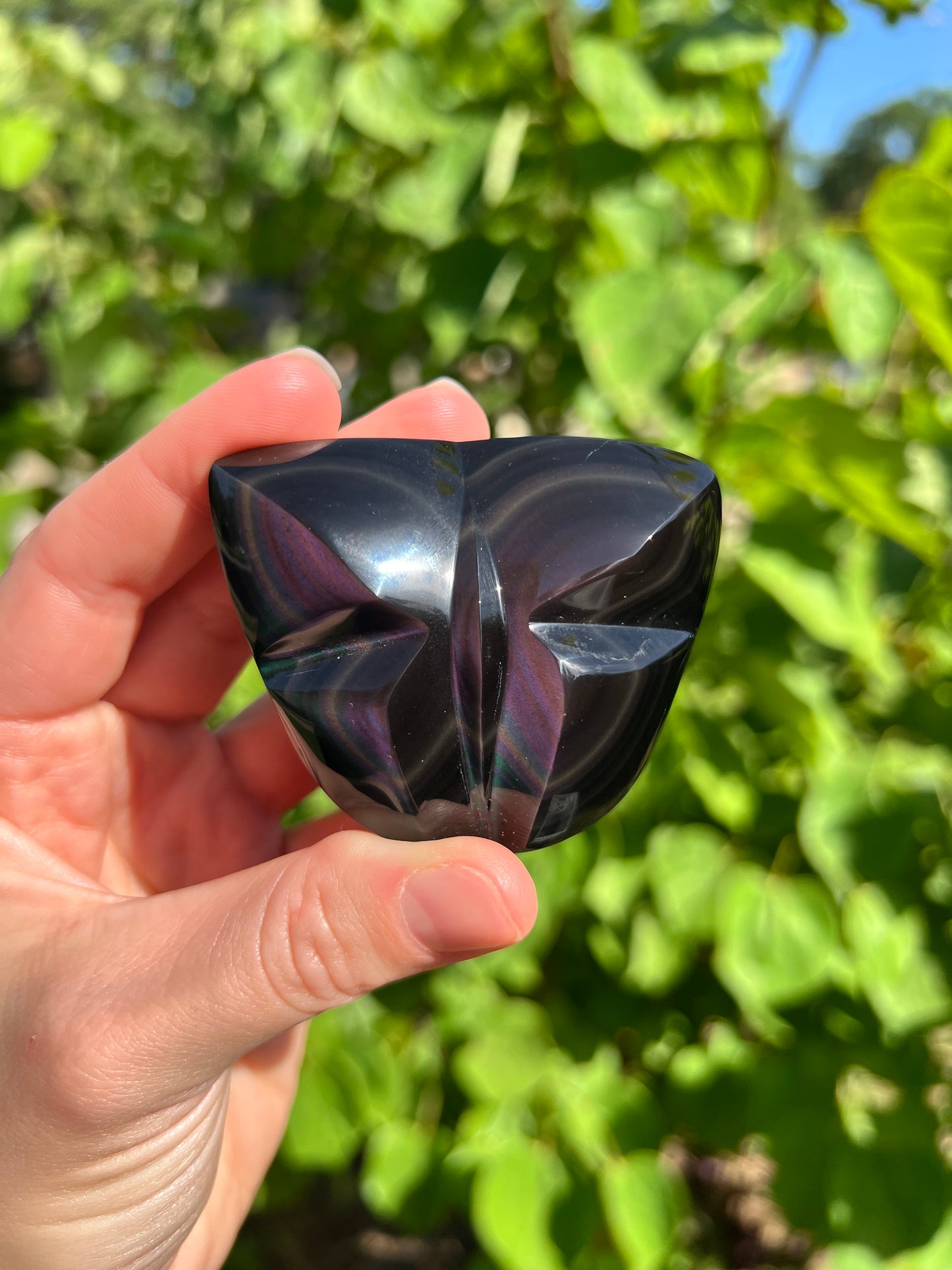 Rainbow Obsidian Butterfly Carvings