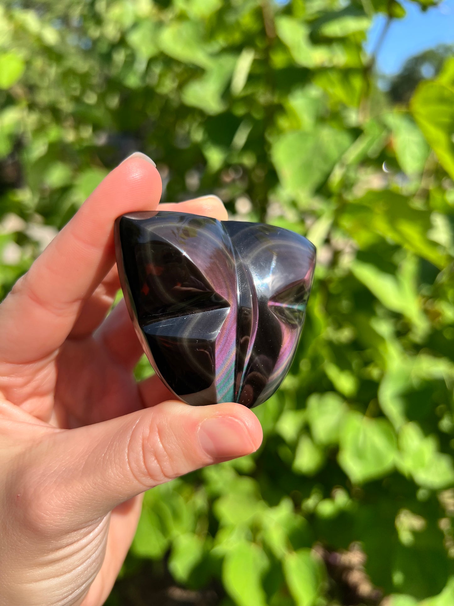 Rainbow Obsidian Butterfly Carvings