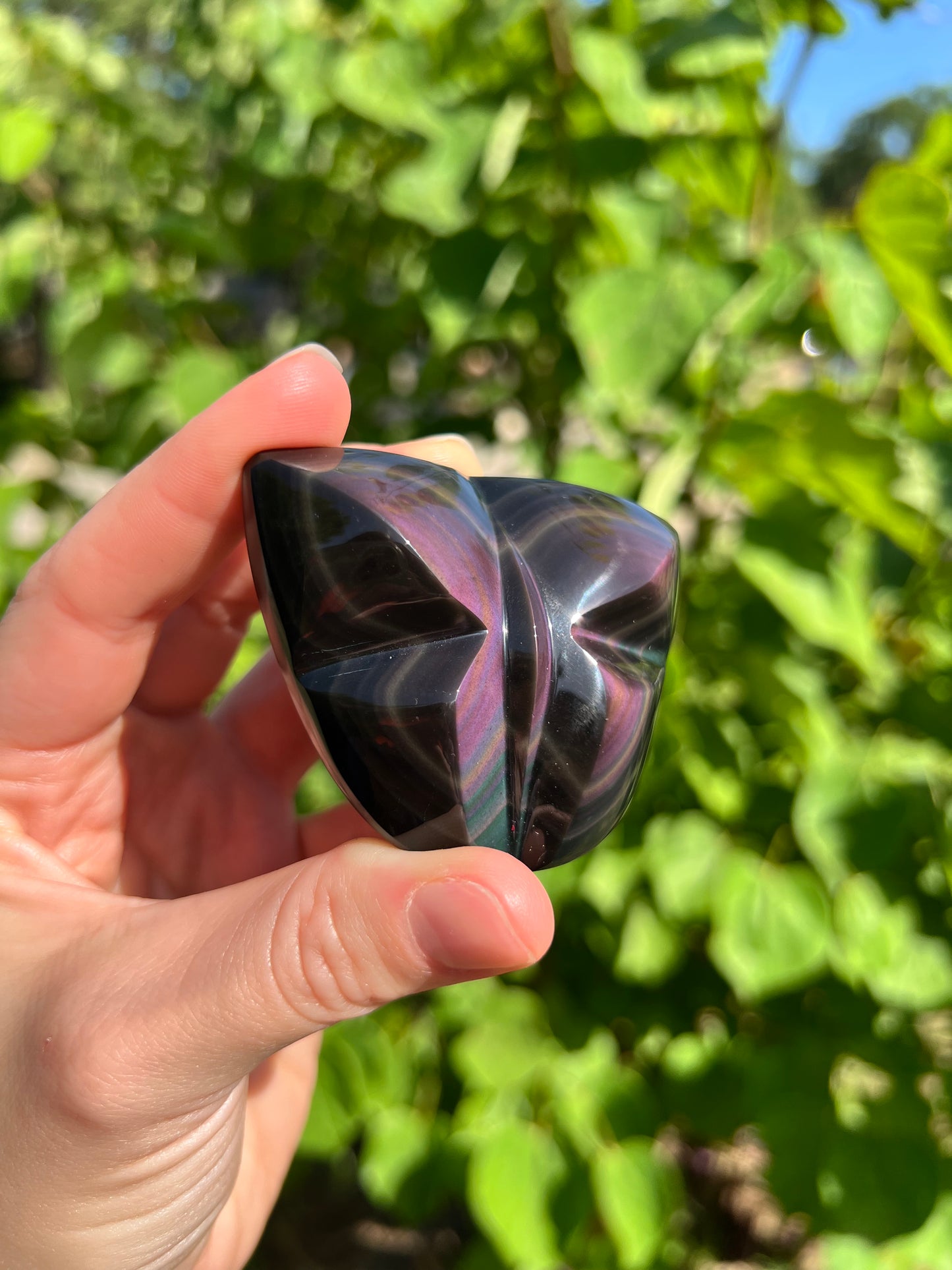Rainbow Obsidian Butterfly Carvings
