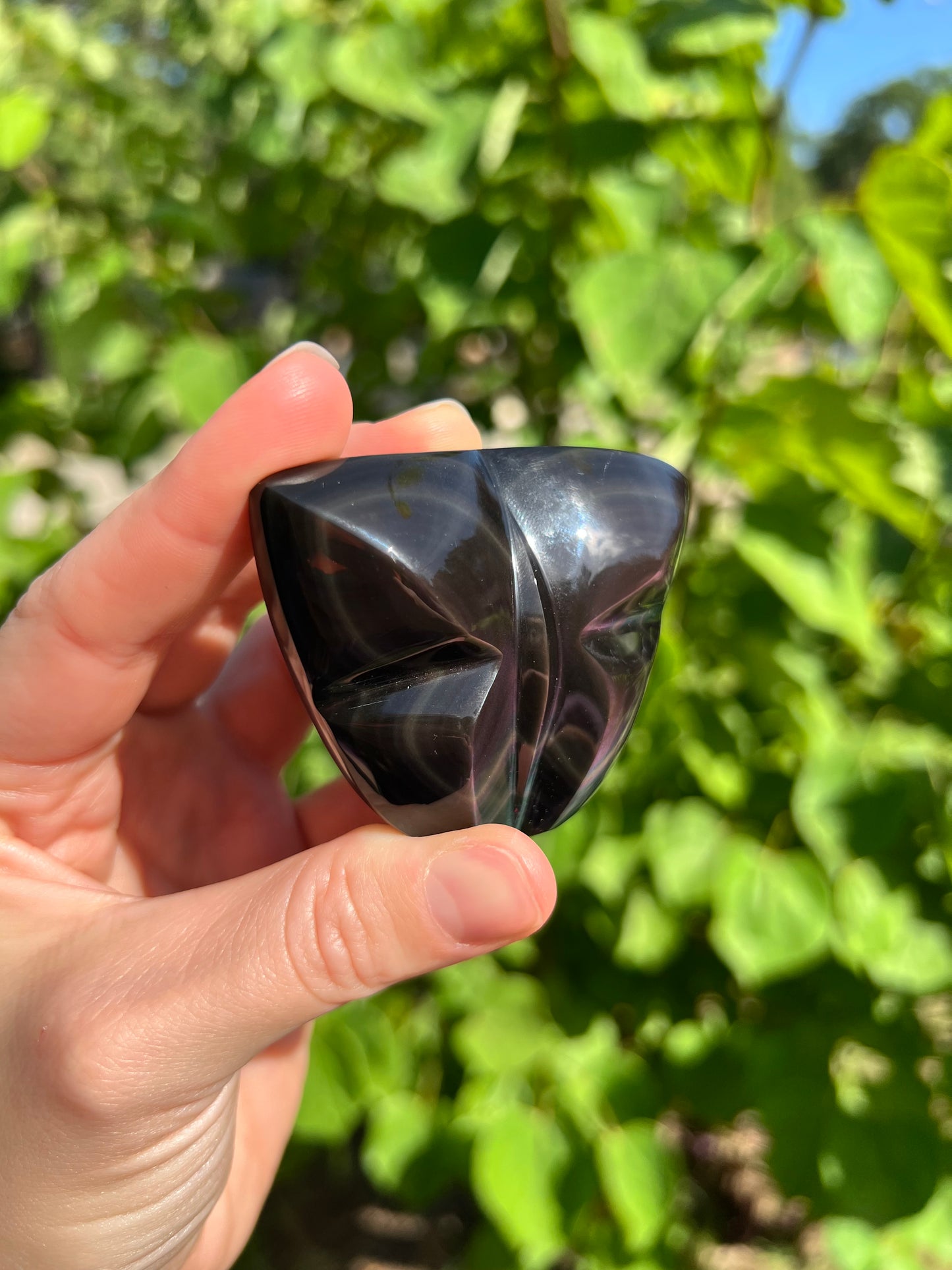 Rainbow Obsidian Butterfly Carvings