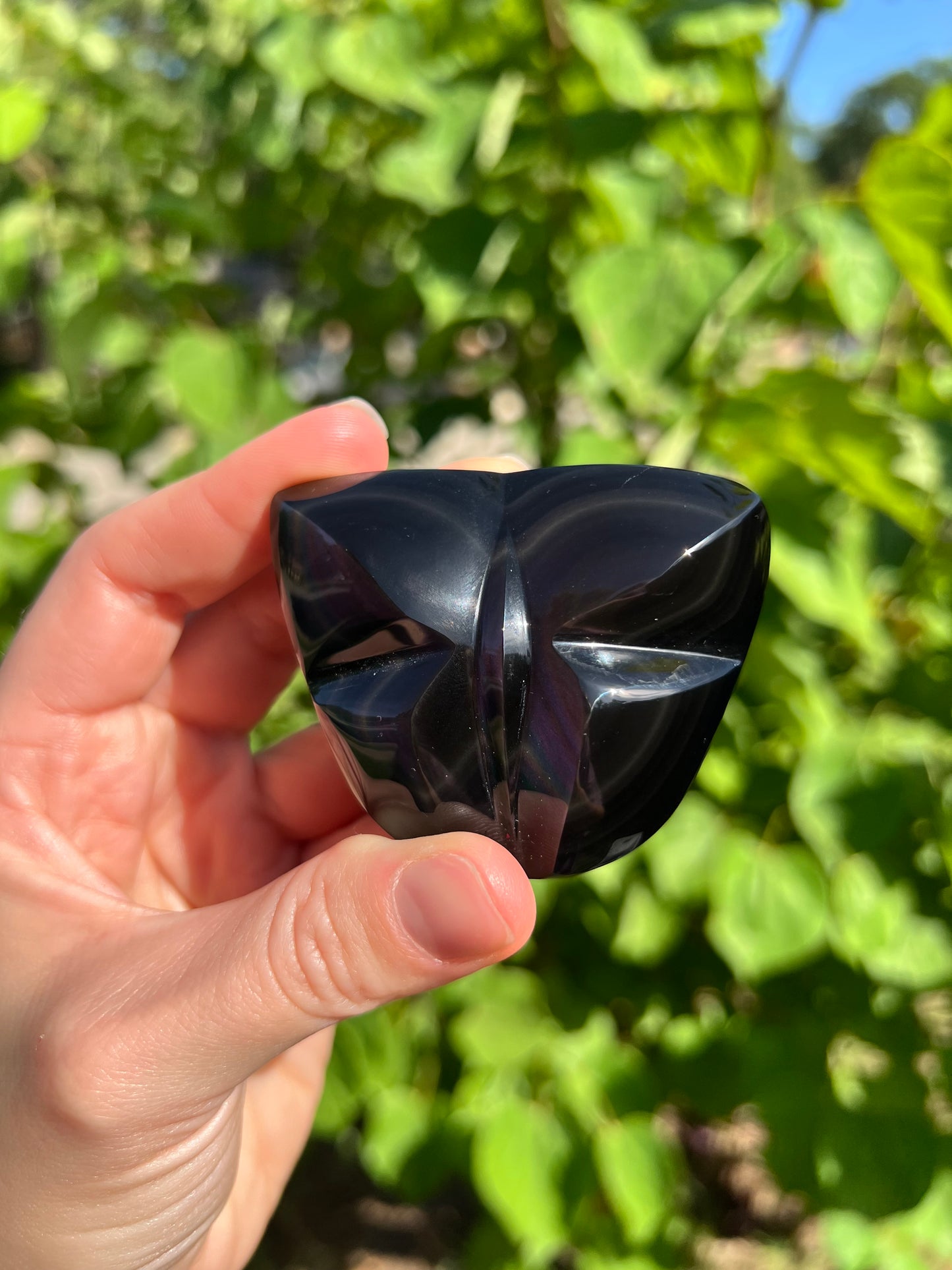 Rainbow Obsidian Butterfly Carvings