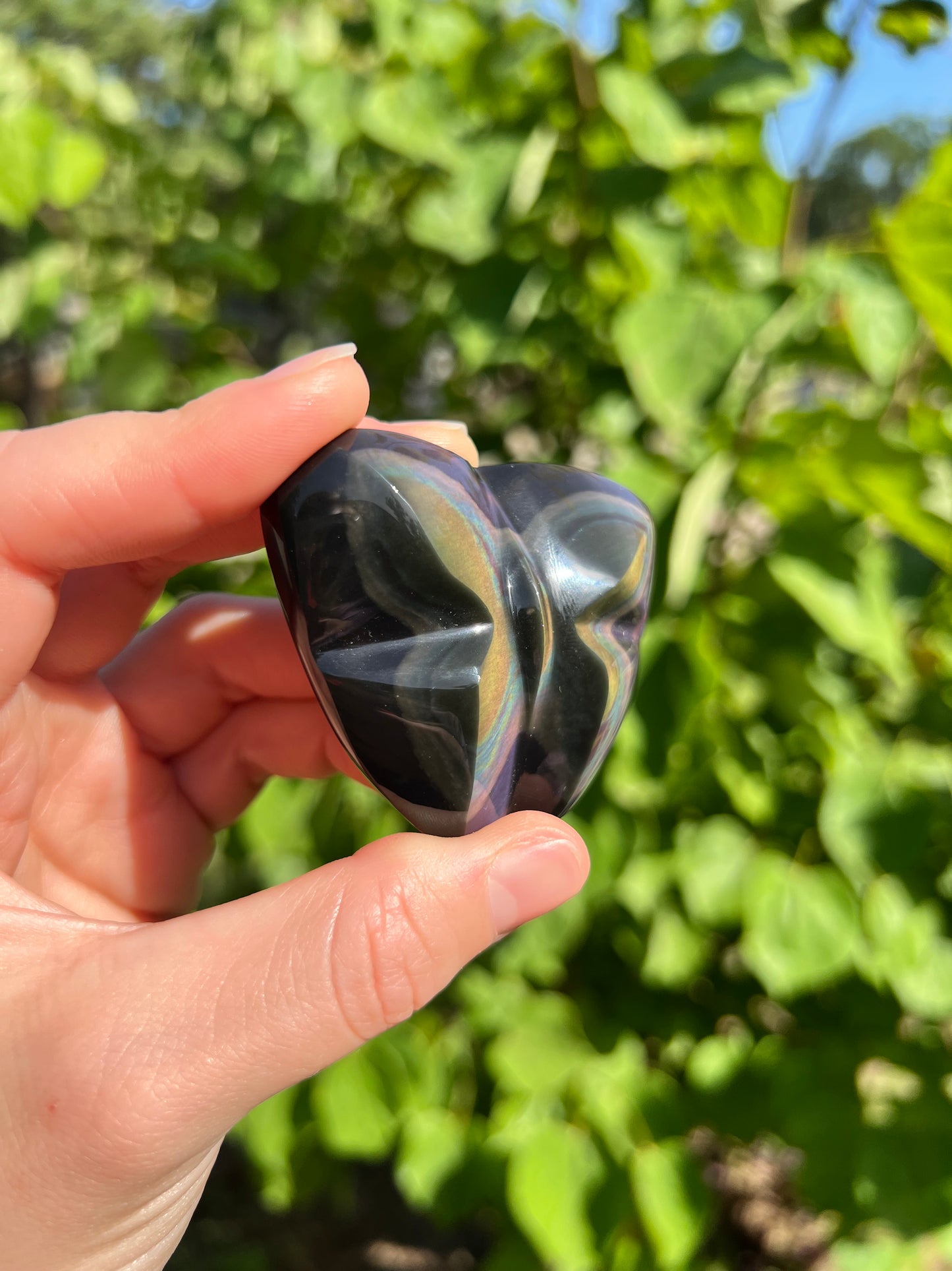 Rainbow Obsidian Butterfly Carvings