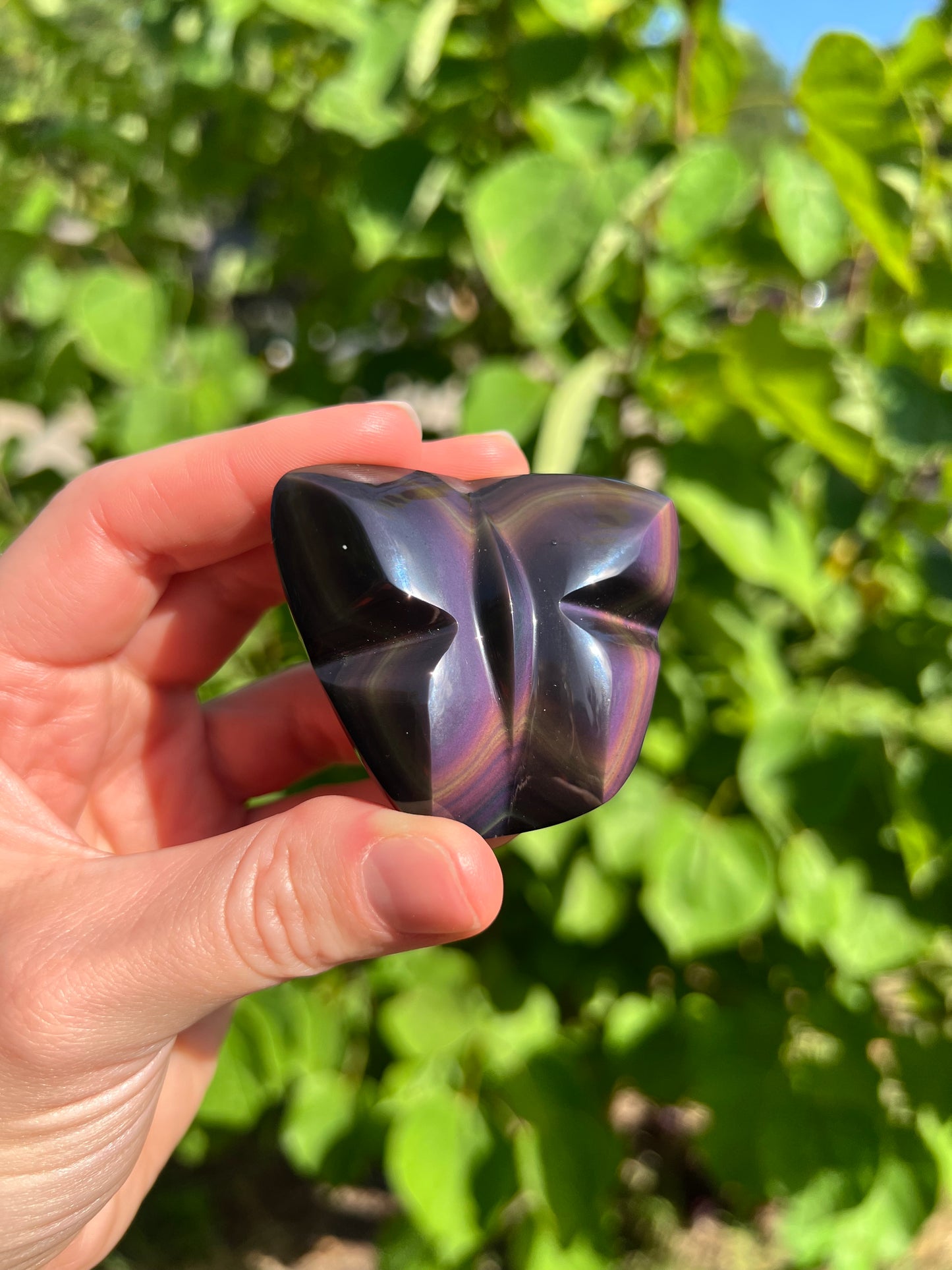 Rainbow Obsidian Butterfly Carvings