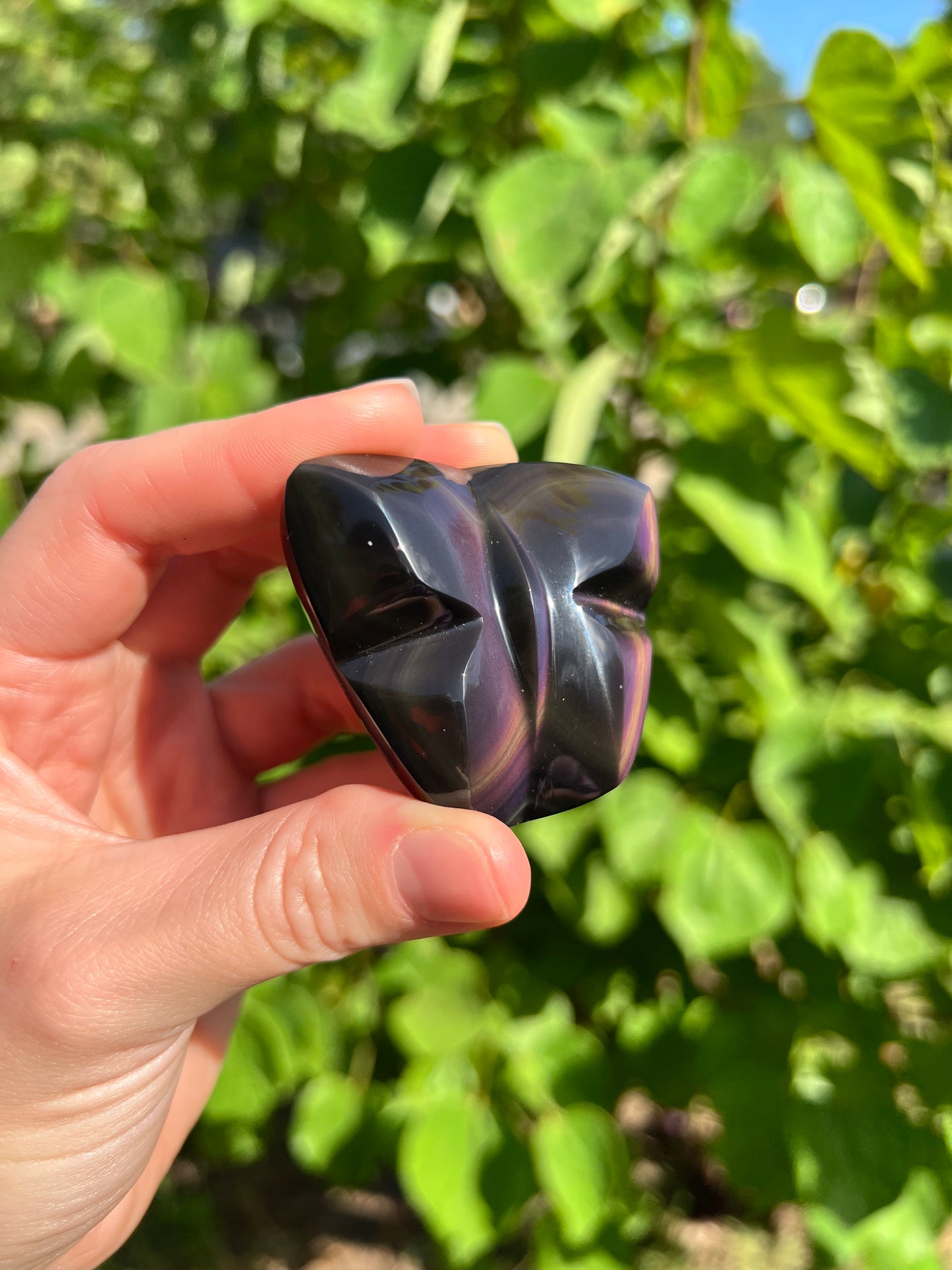 Rainbow Obsidian Butterfly Carvings