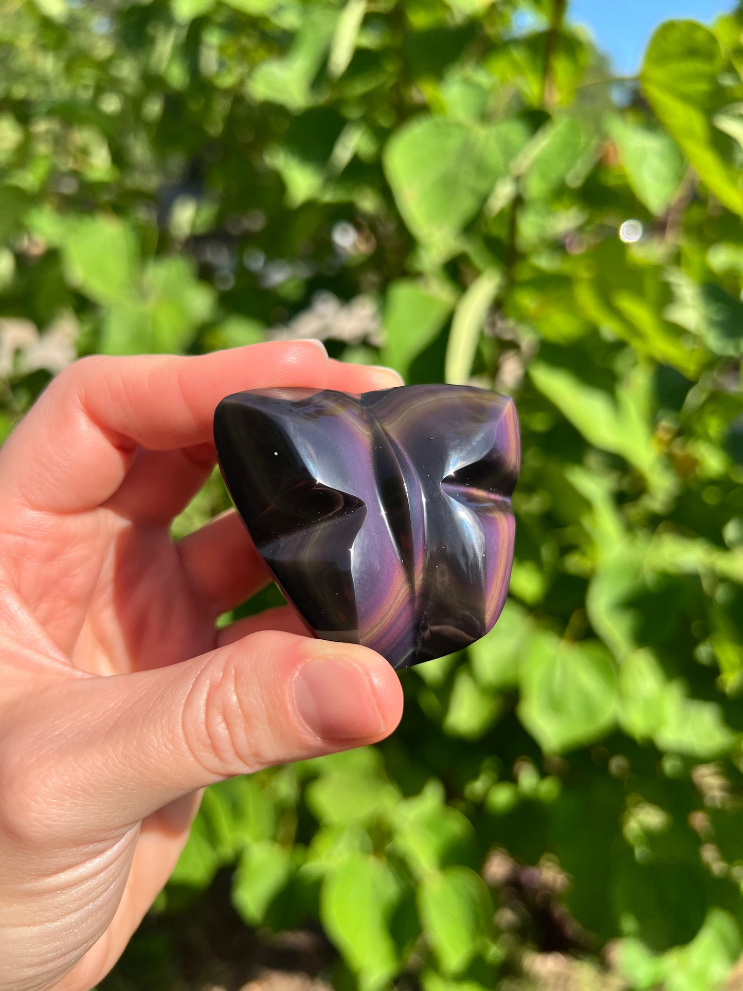 Rainbow Obsidian Butterfly Carvings