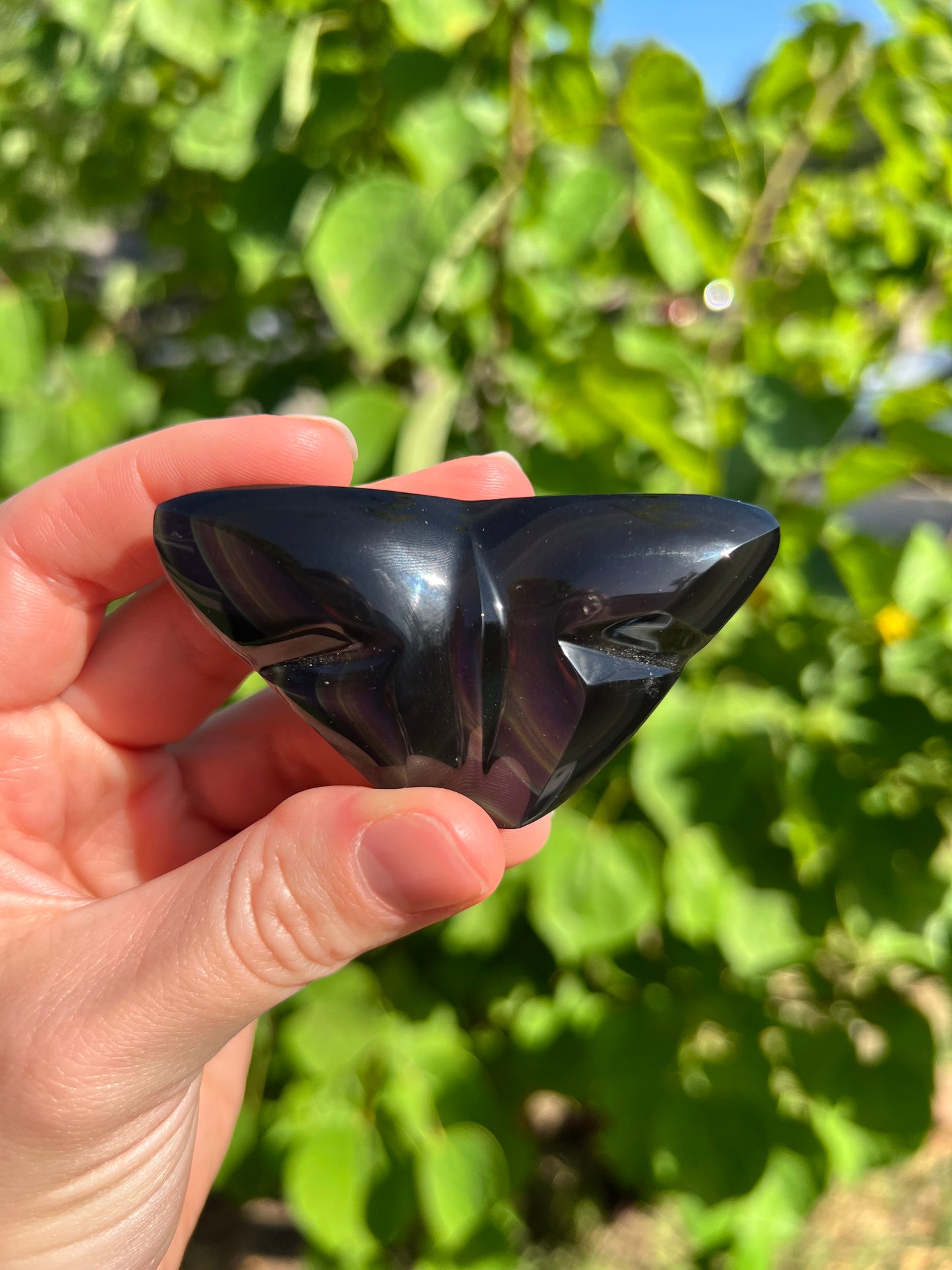 Rainbow Obsidian Butterfly Carvings