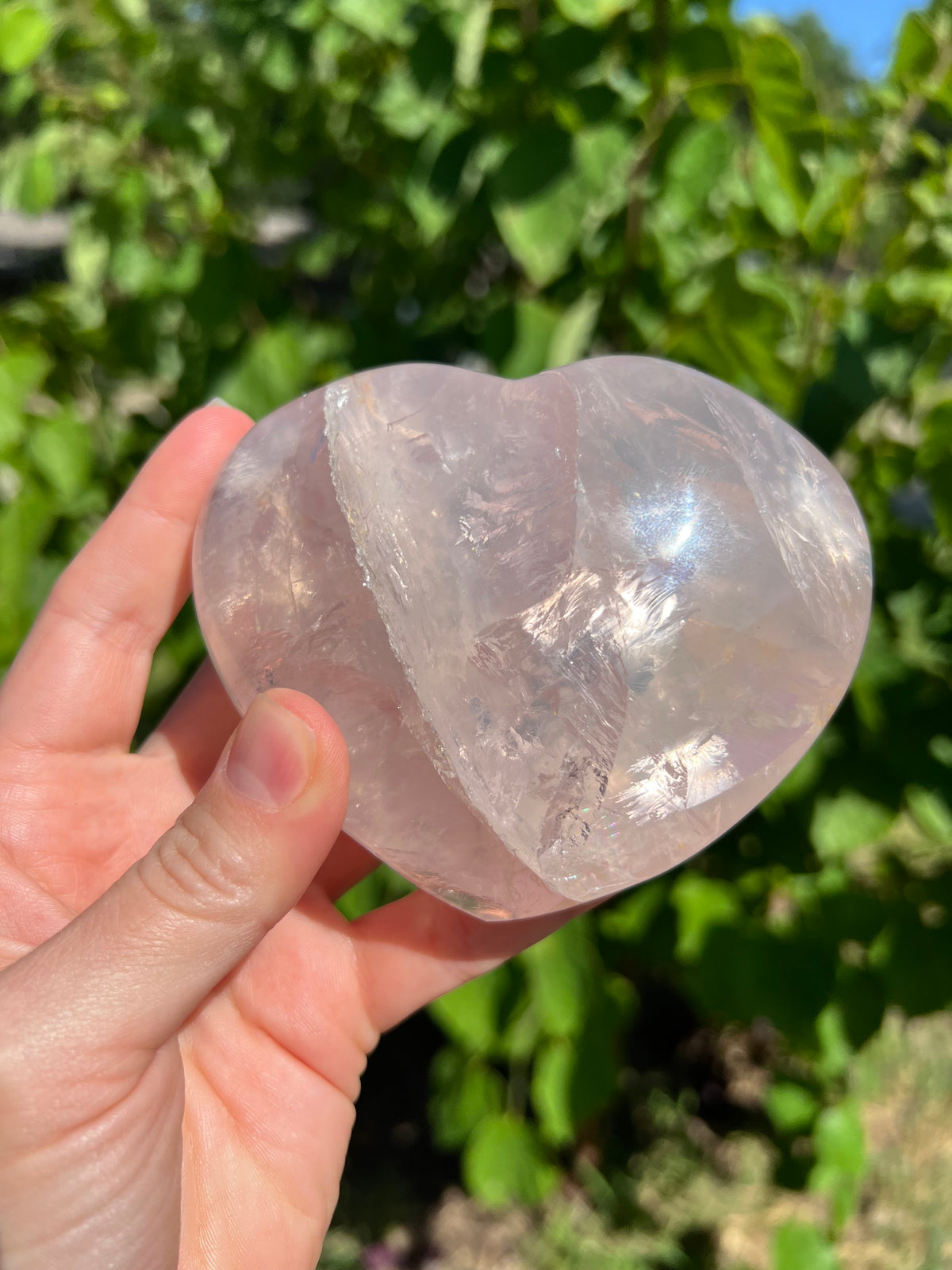 Rose Quartz Hearts with Asterisms