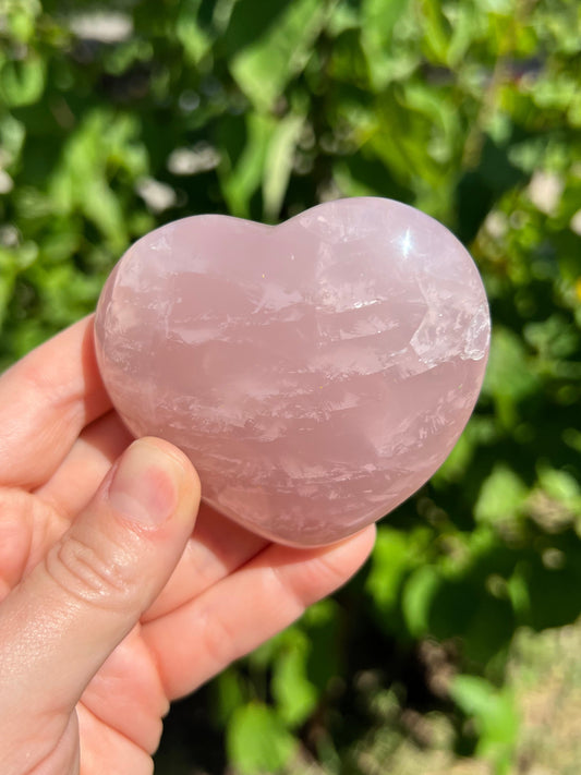 Rose Quartz Hearts with Asterisms